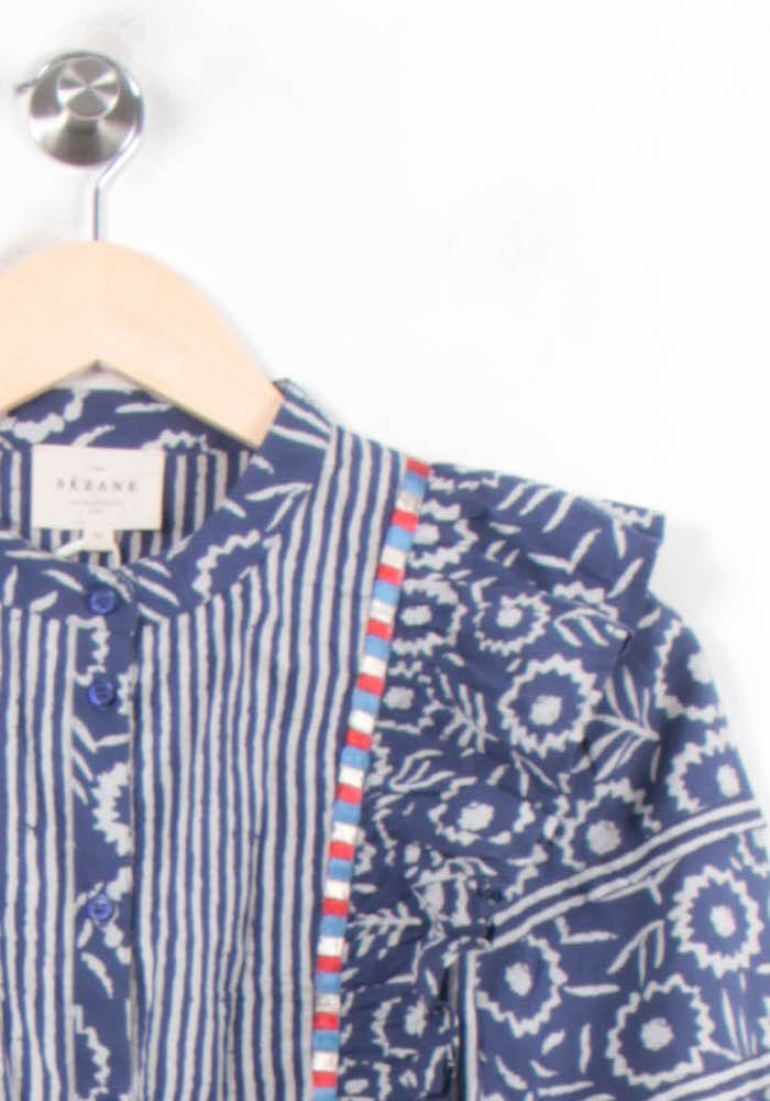 Blouse Bleu et Blanc - Taille XS/34 - Image 3