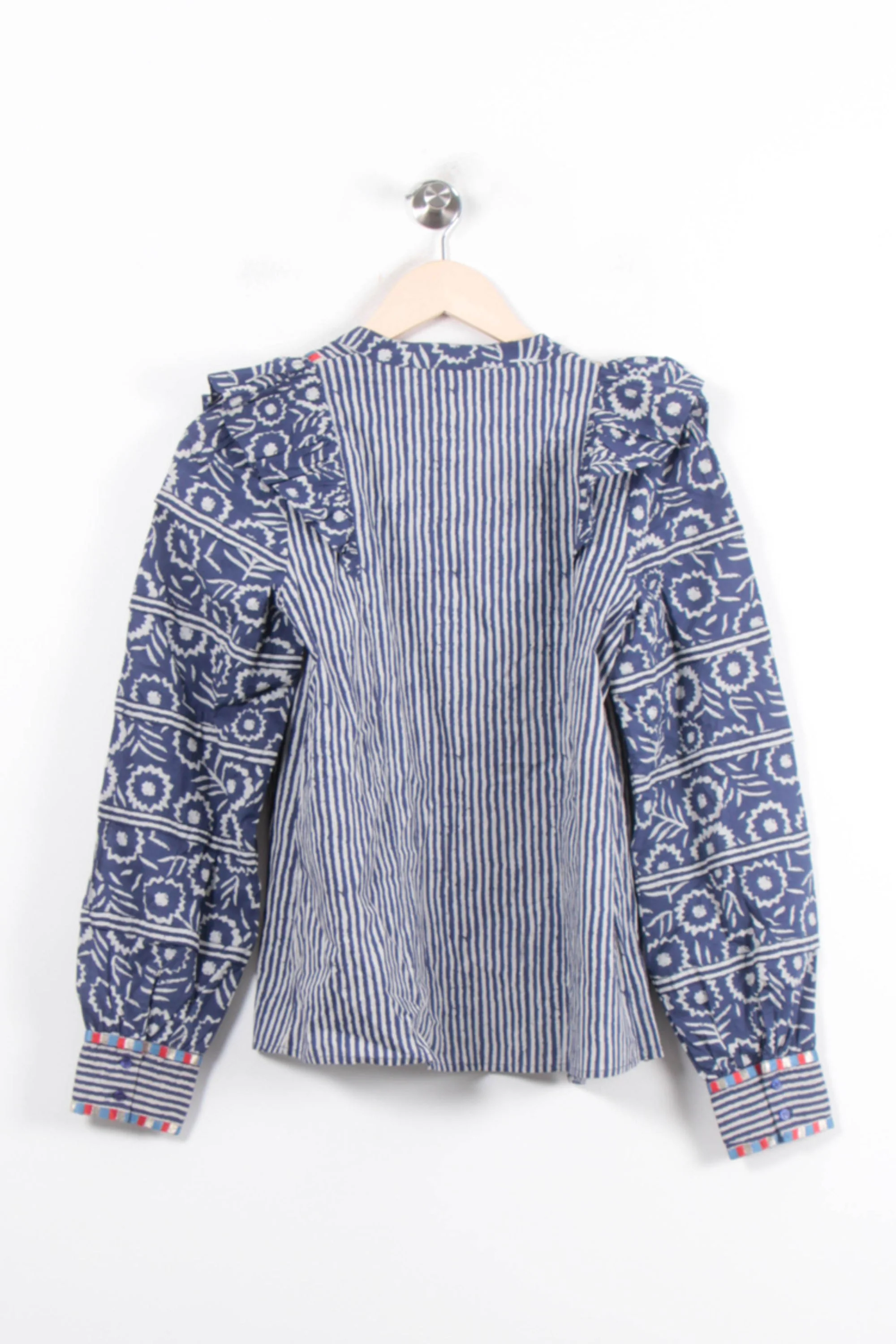 Blouse Bleu et Blanc - Taille XS/34 - Image 4