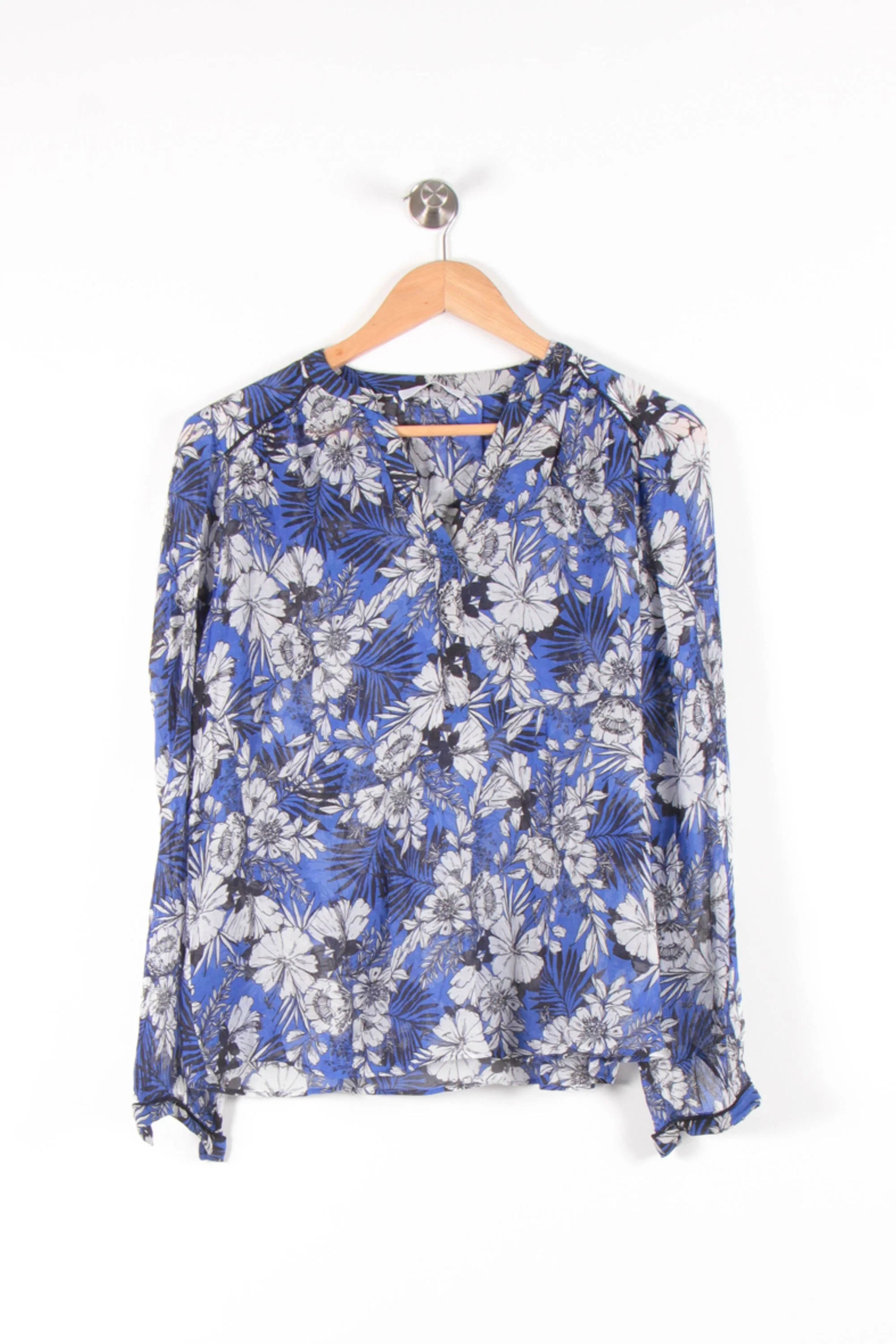 Blouse Bleue et Blanche - Taille S/36 - Image 2