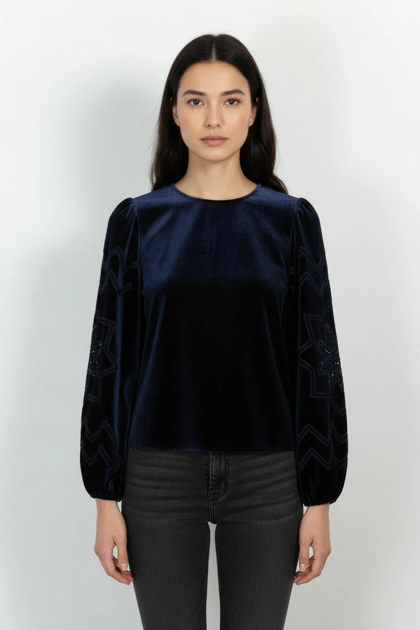 Blouse Bleue - Taille S/36