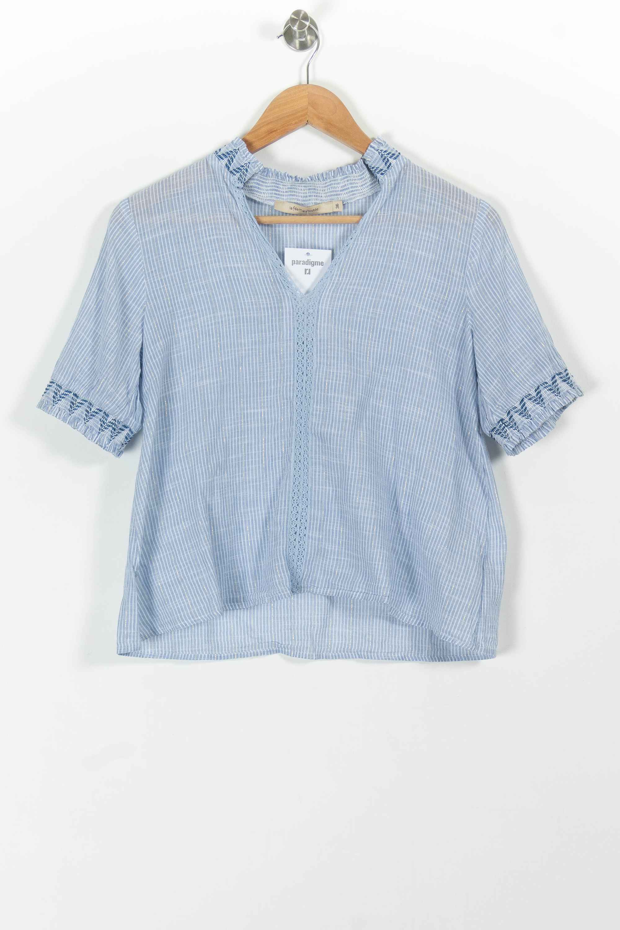 Blouse Bleue - Taille XS/34 - Image 2