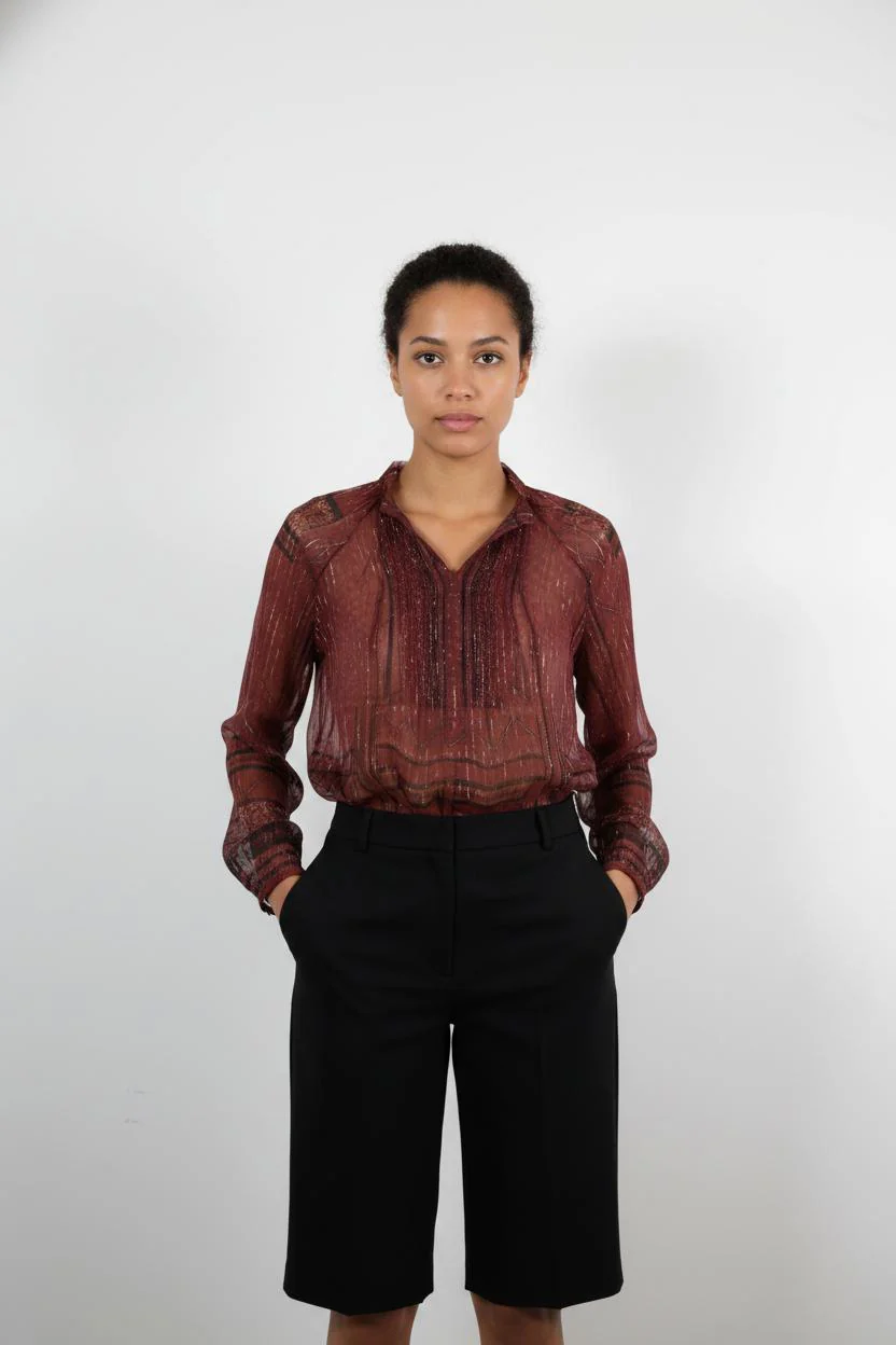 Blouse Bordeaux - Taille S/36