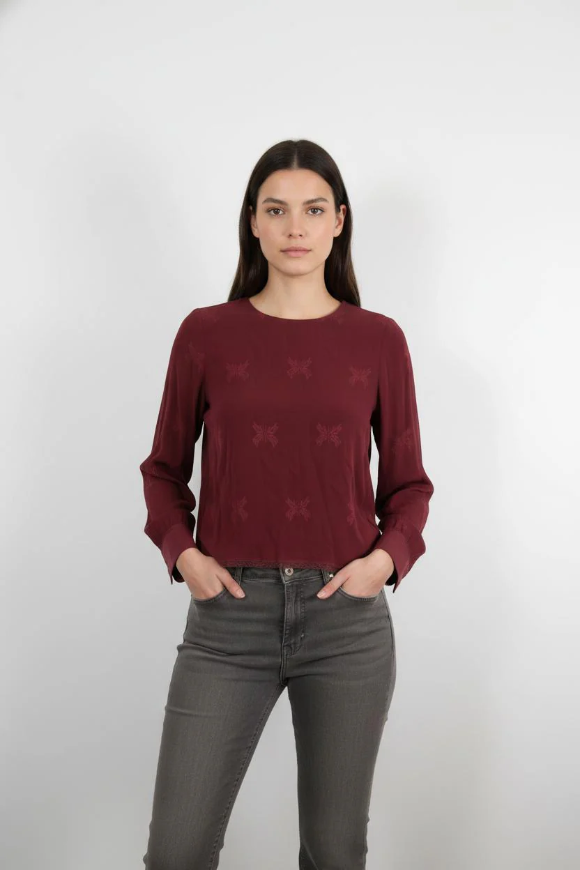 Blouse Bordeaux - Taille S/36