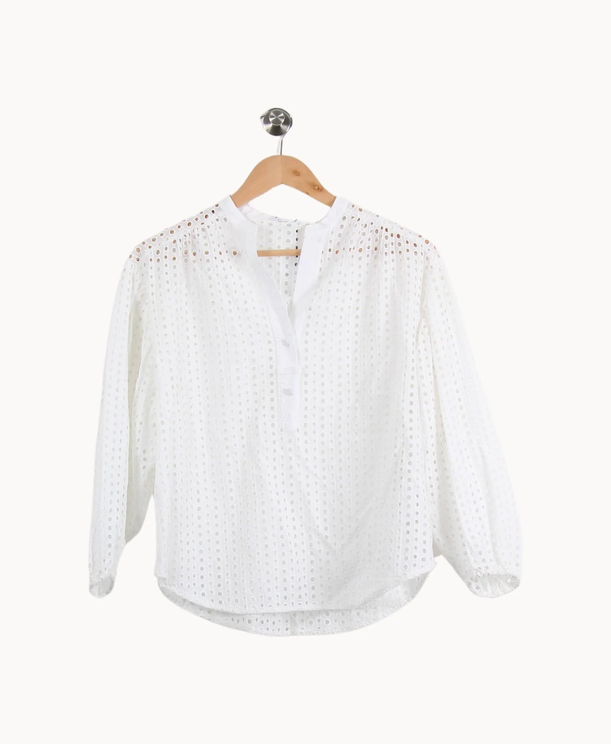Blouse Brodée Blanche - Taille XS/34 - Image 2