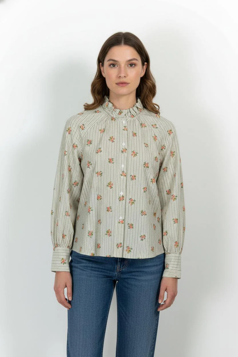 Blouse Écrue et Rose - Taille XL/42