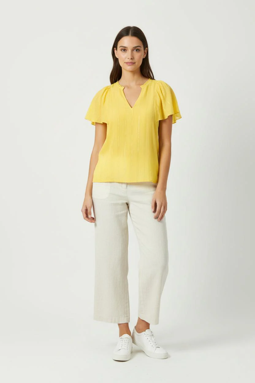 Blouse Jaune - Taille XS/34