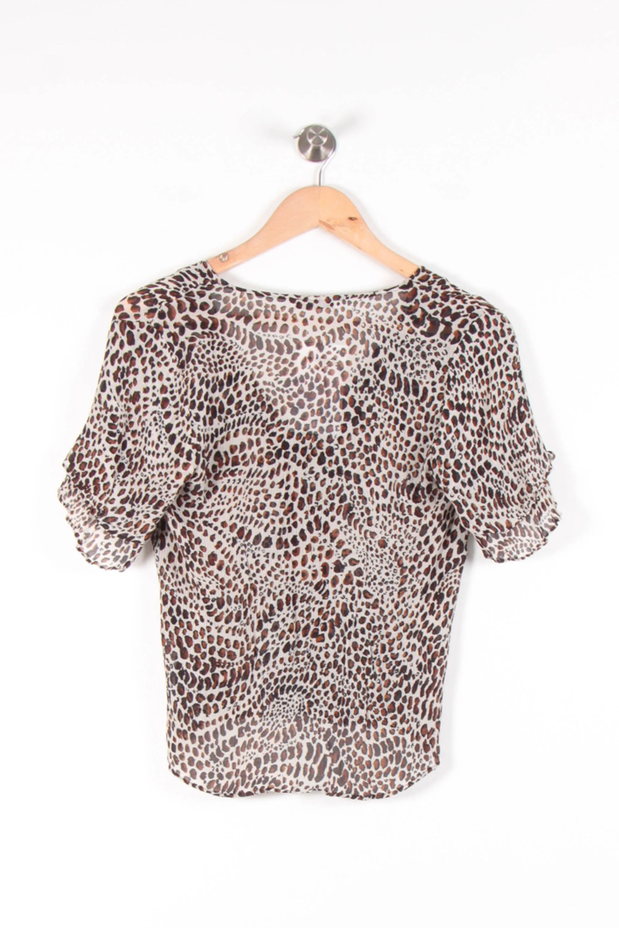 Blouse Léopard Beige et Marron - Taille S/36 - Image 4