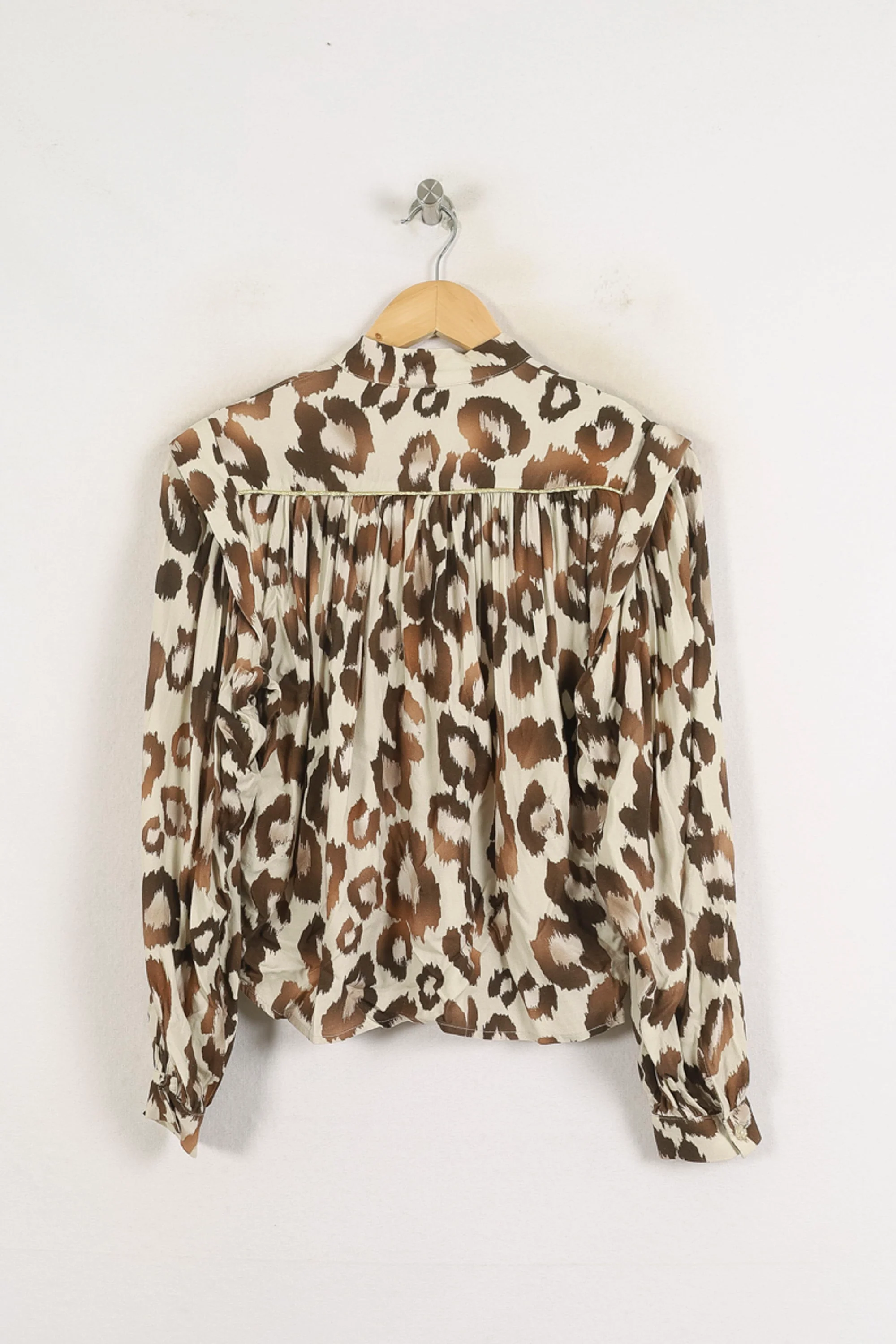 Blouse Léopard Beige et Marron - Taille XS/34 - Image 4