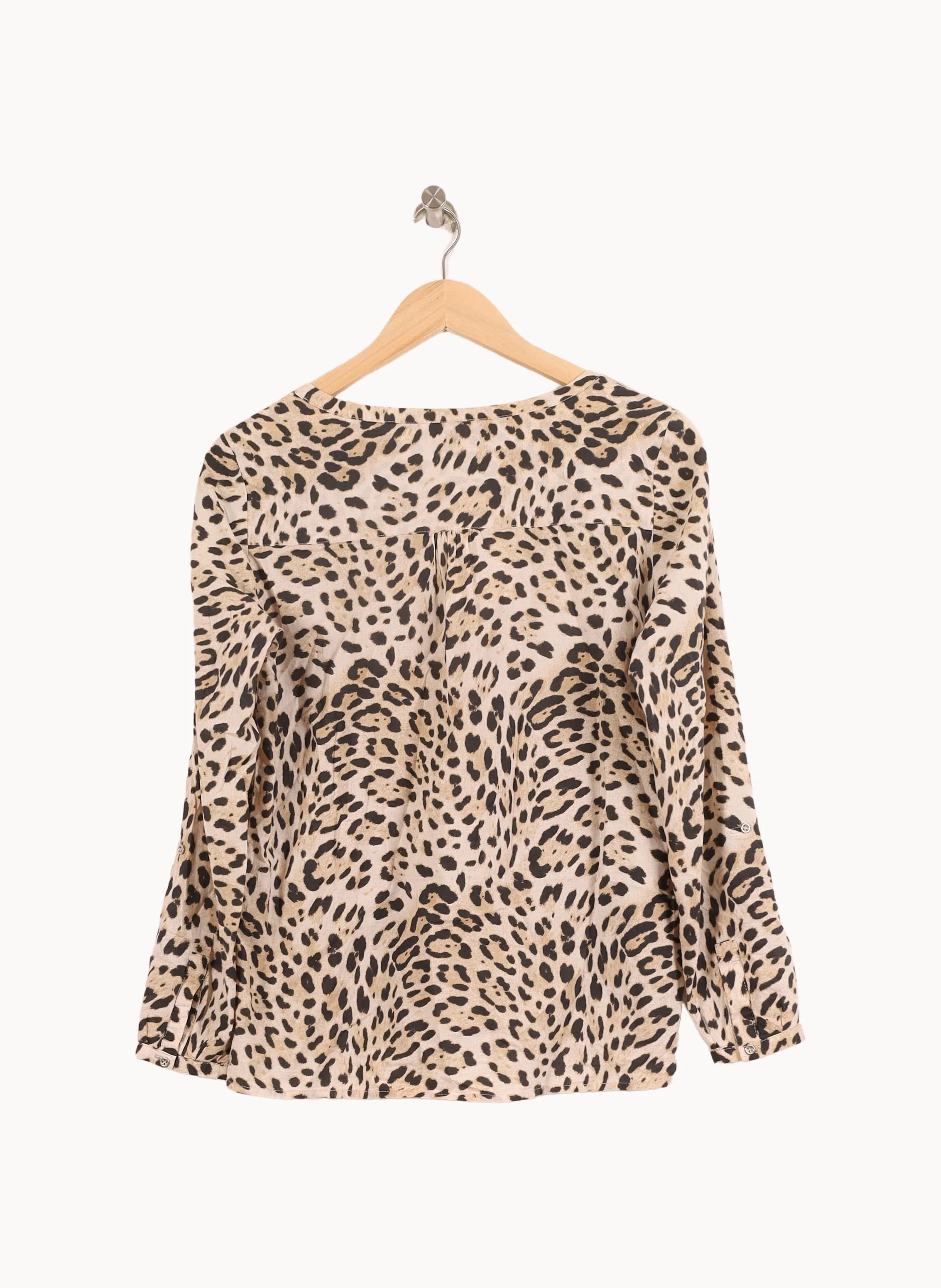 Blouse Léopard Beige et Noir - Taille S/36 - Image 4
