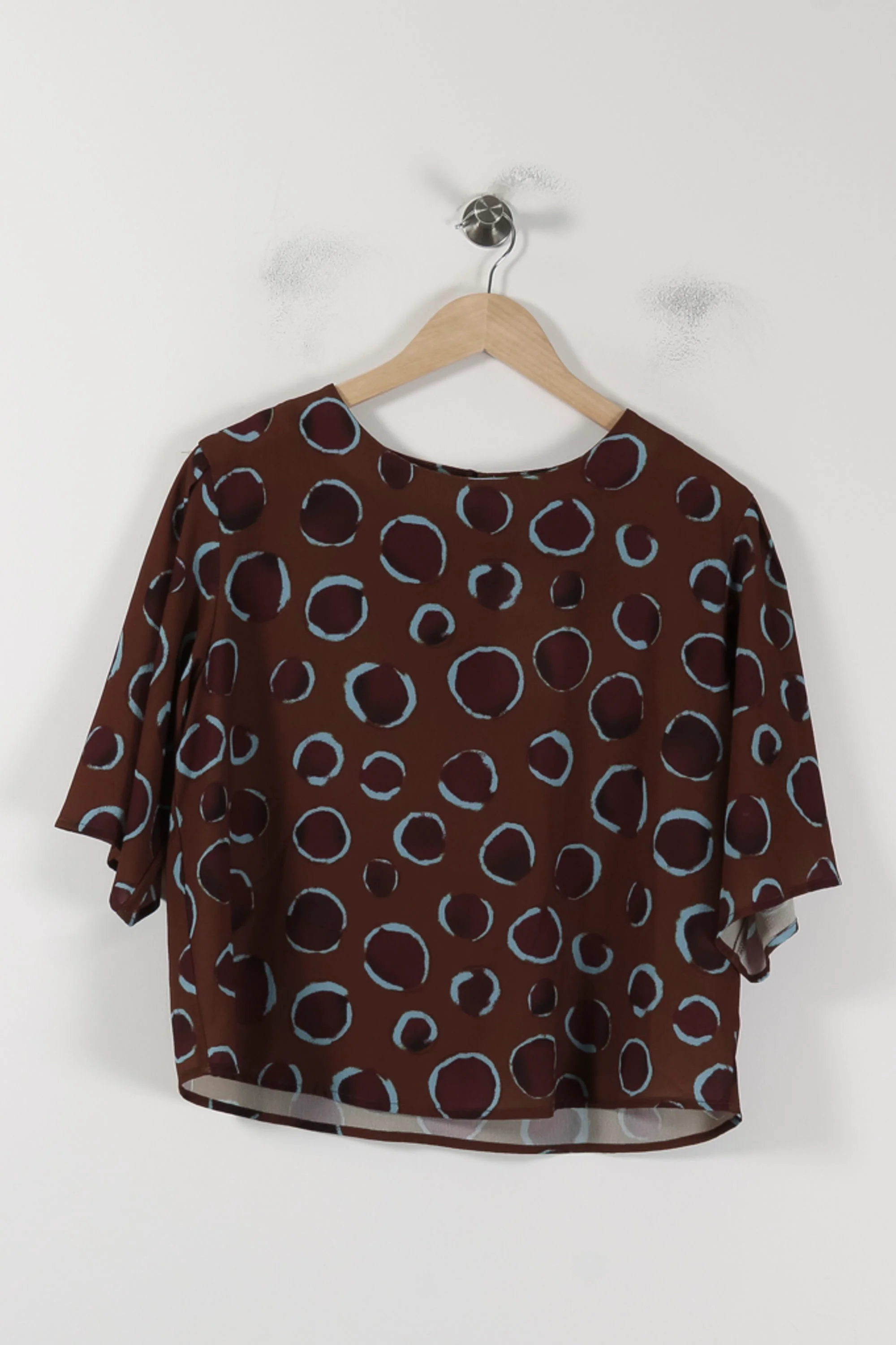 Blouse Marron et Bleu - Taille M/38 - Image 2