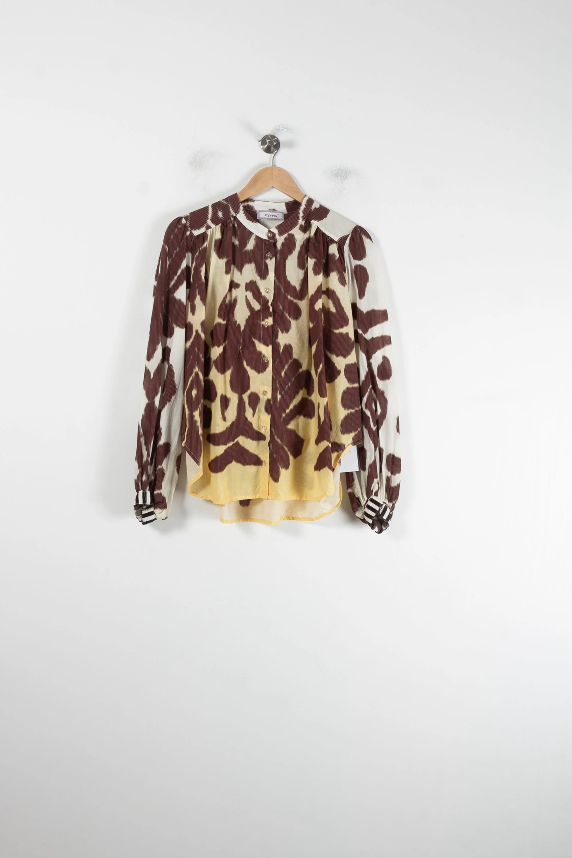 Blouse Marron et Jaune - Taille M/38 - Image 2