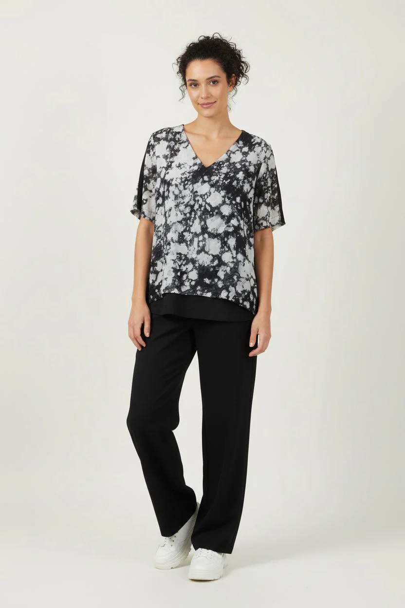Blouse Noir et Blanc - Taille XL/42