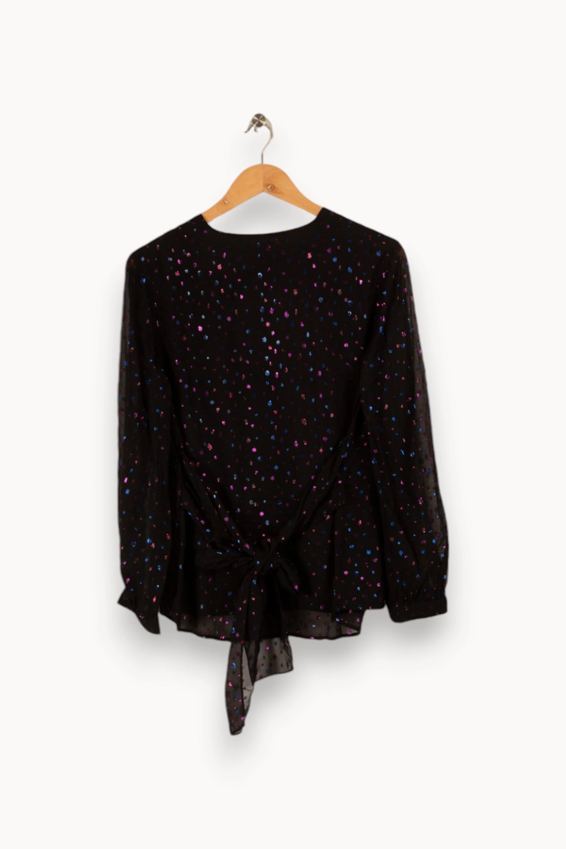 Blouse noire à motifs - Taille M/38 - Image 4