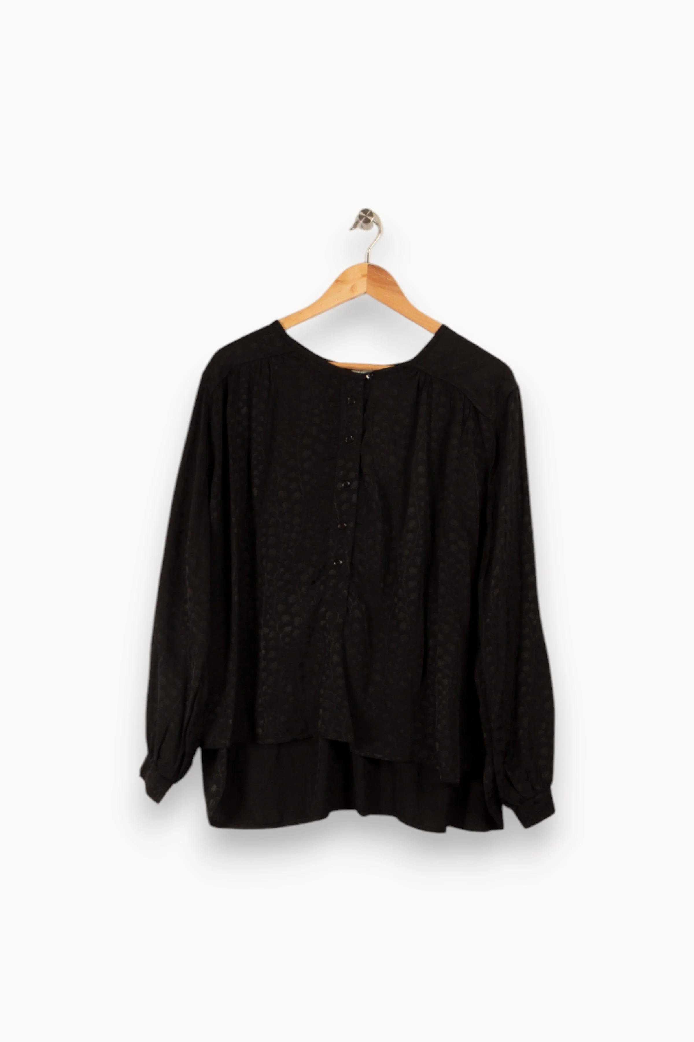 Blouse noire à motifs - Taille S/36 - Image 2