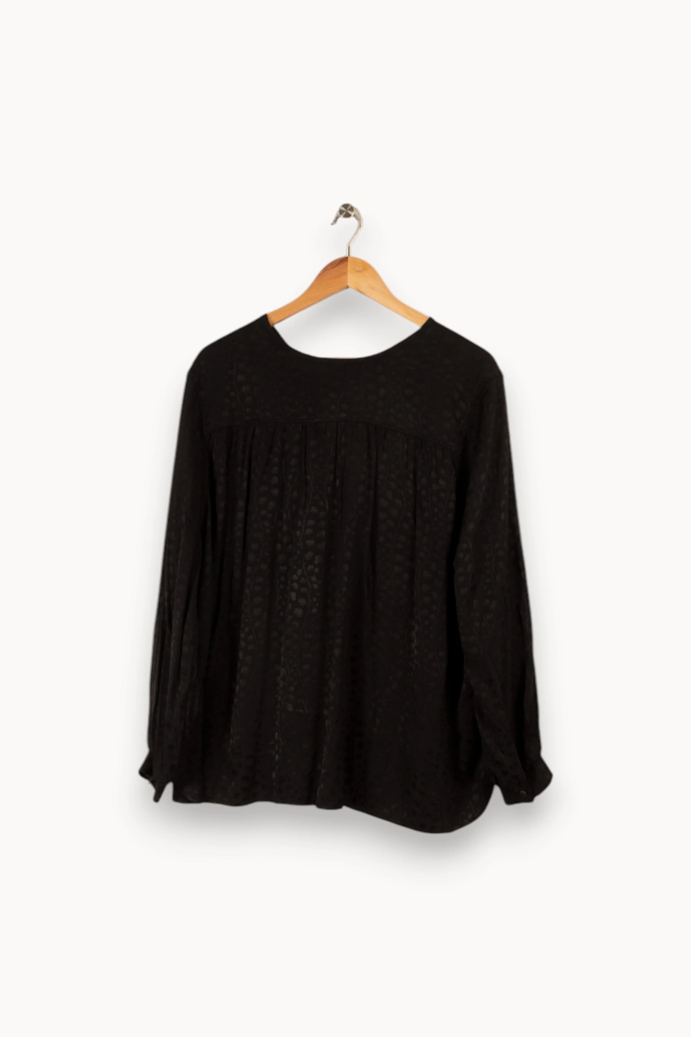 Blouse noire à motifs - Taille S/36 - Image 4