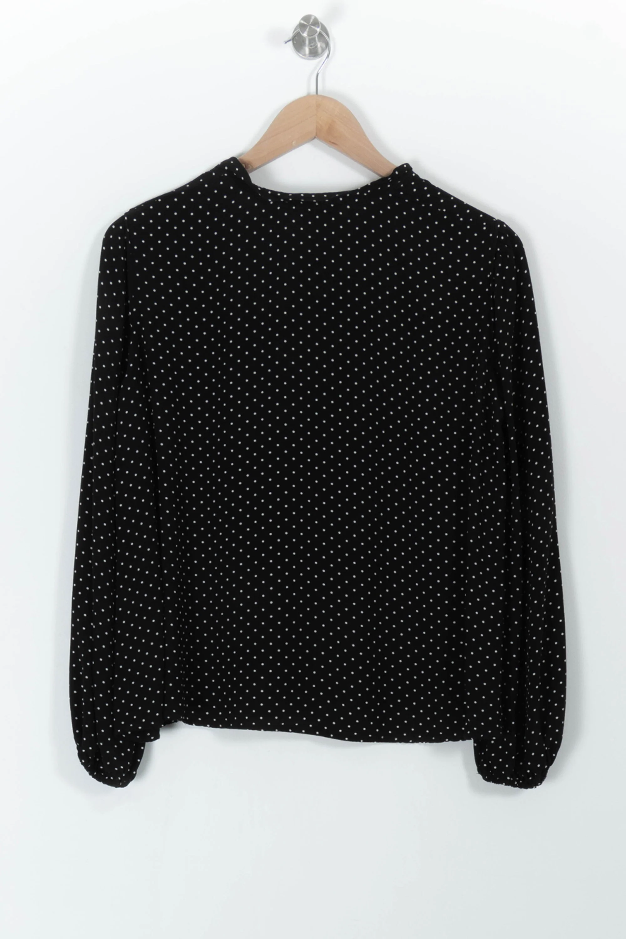 Blouse Noire à Pois Blancs - Taille S/36 - Image 4
