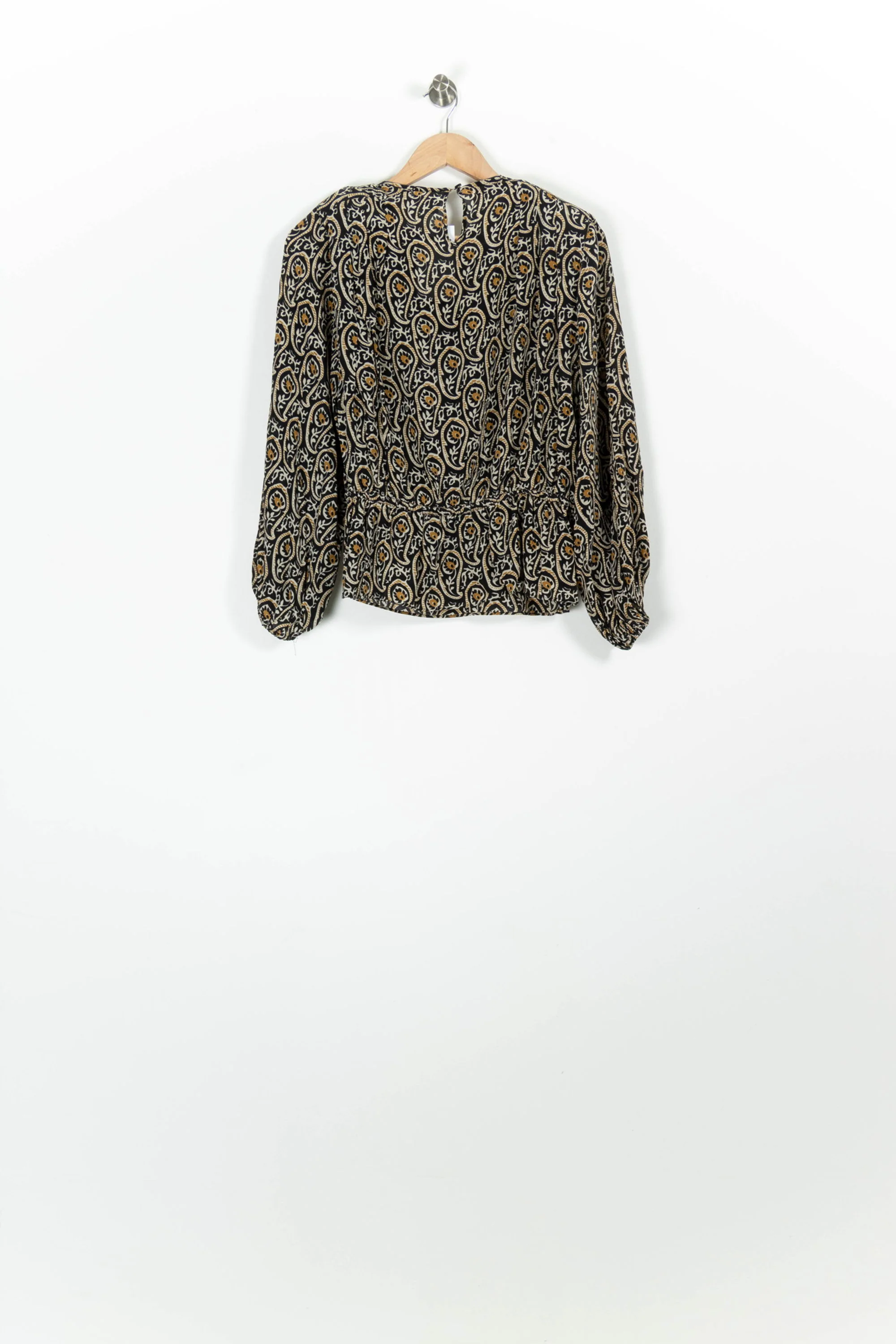 Blouse Noire et Beige - Taille S/36 - Image 4