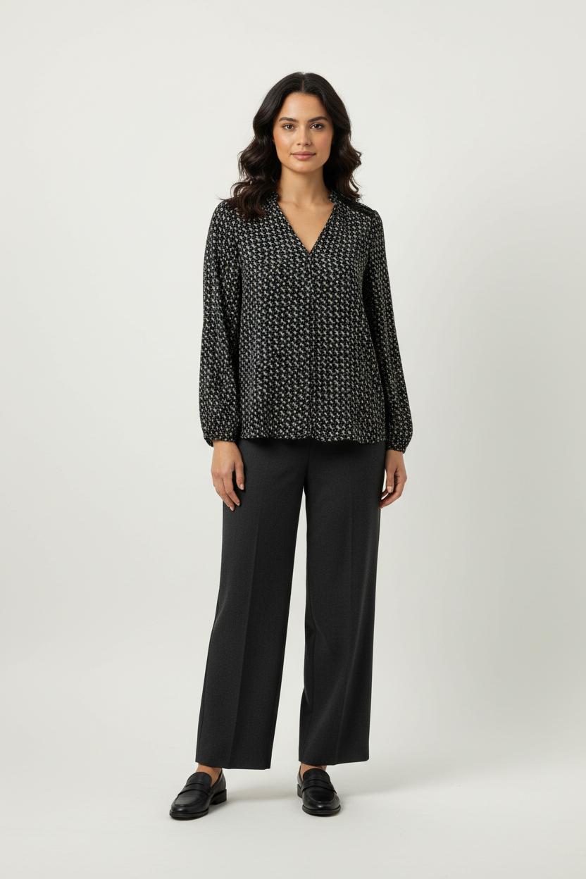 Blouse Noire et Blanche - Taille M/38