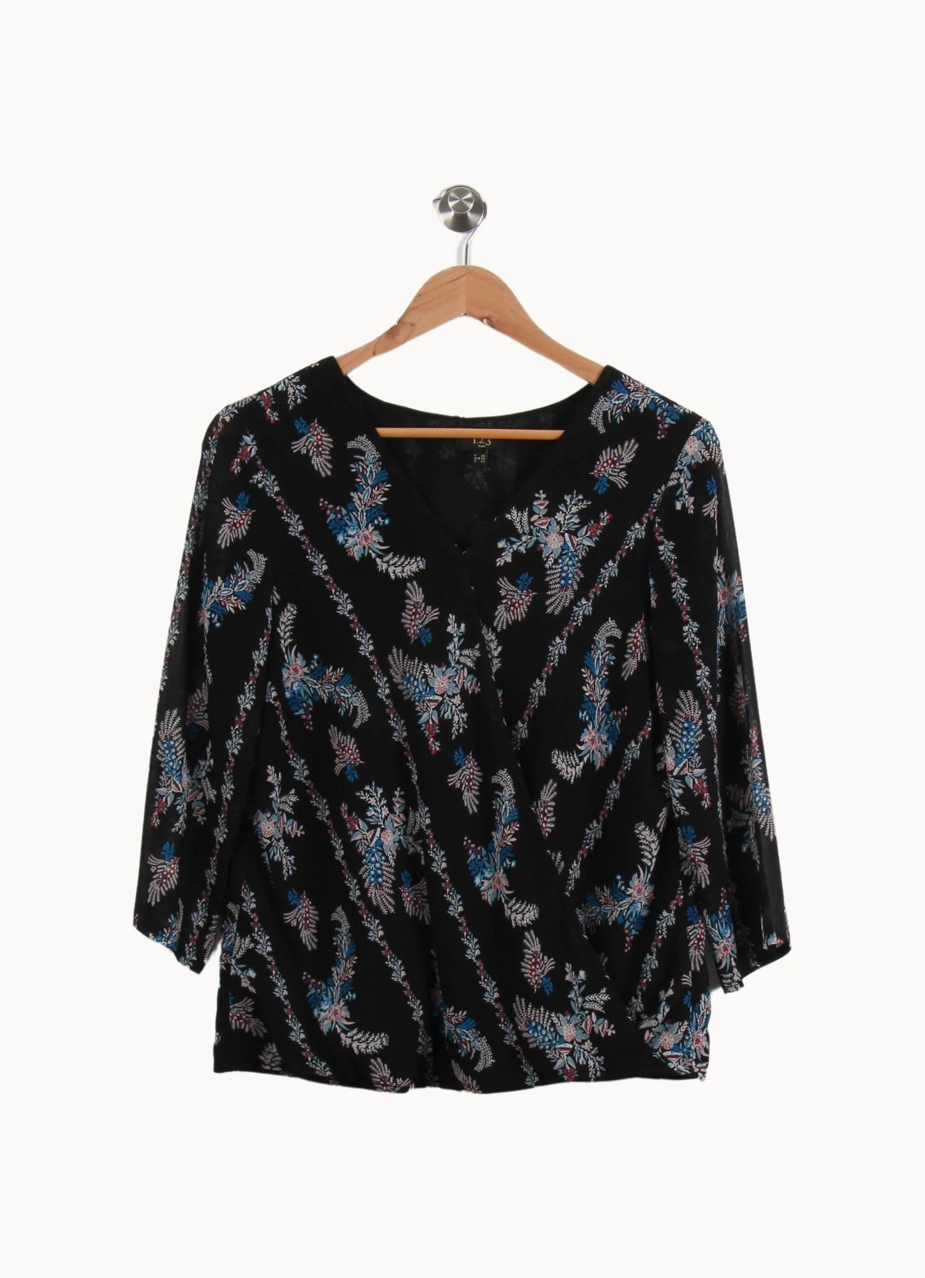 Blouse Noire et Bleue - Taille M/38 - Image 2