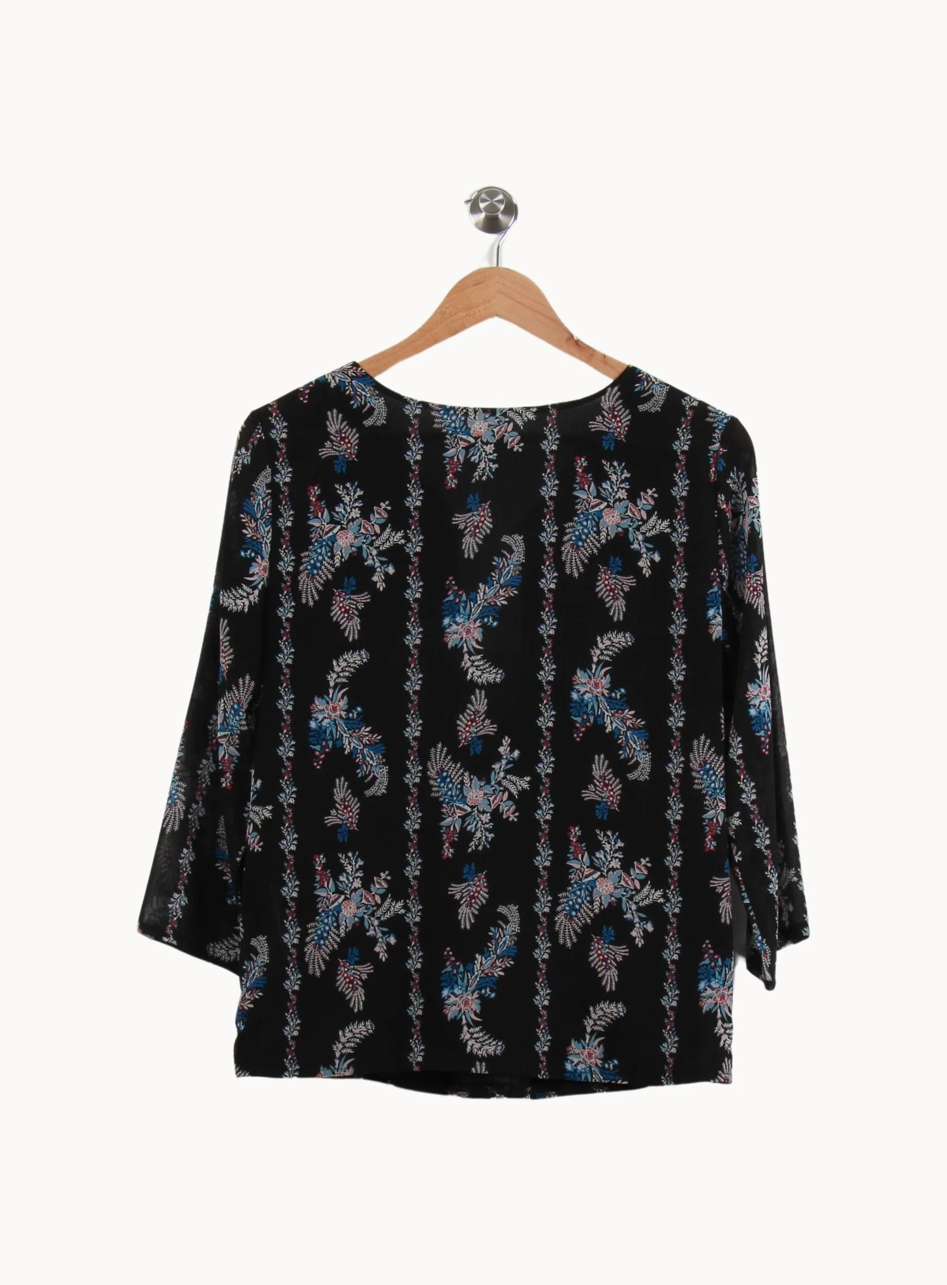 Blouse Noire et Bleue - Taille M/38 - Image 4