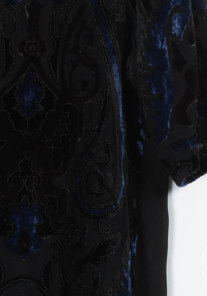 Blouse Noire et Bleue - Taille M/38 - Image 3
