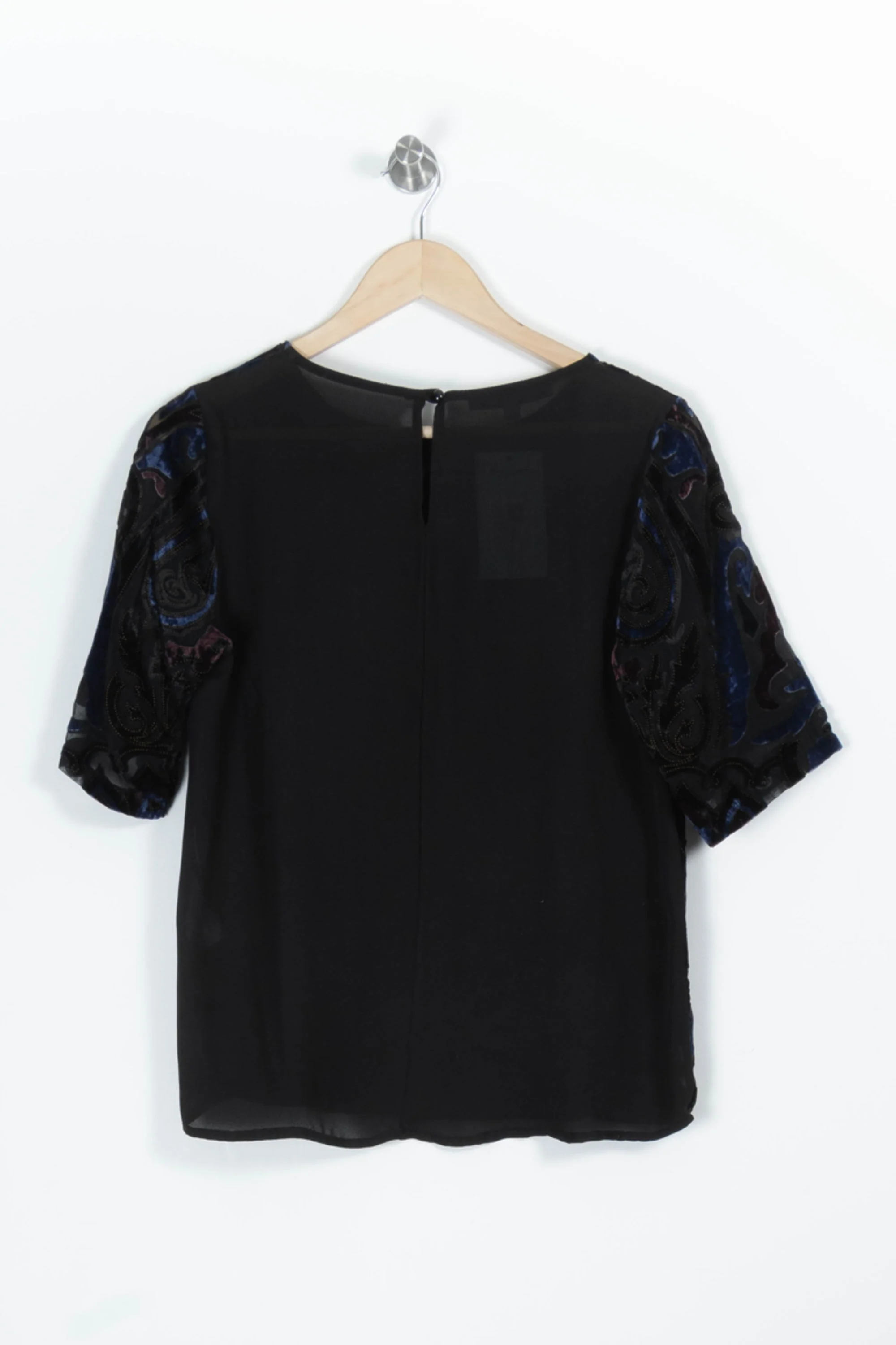 Blouse Noire et Bleue - Taille M/38 - Image 4
