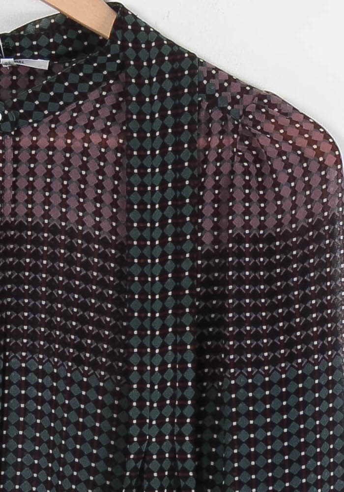 Blouse Noire et Bordeaux - Taille S/36 - Image 3