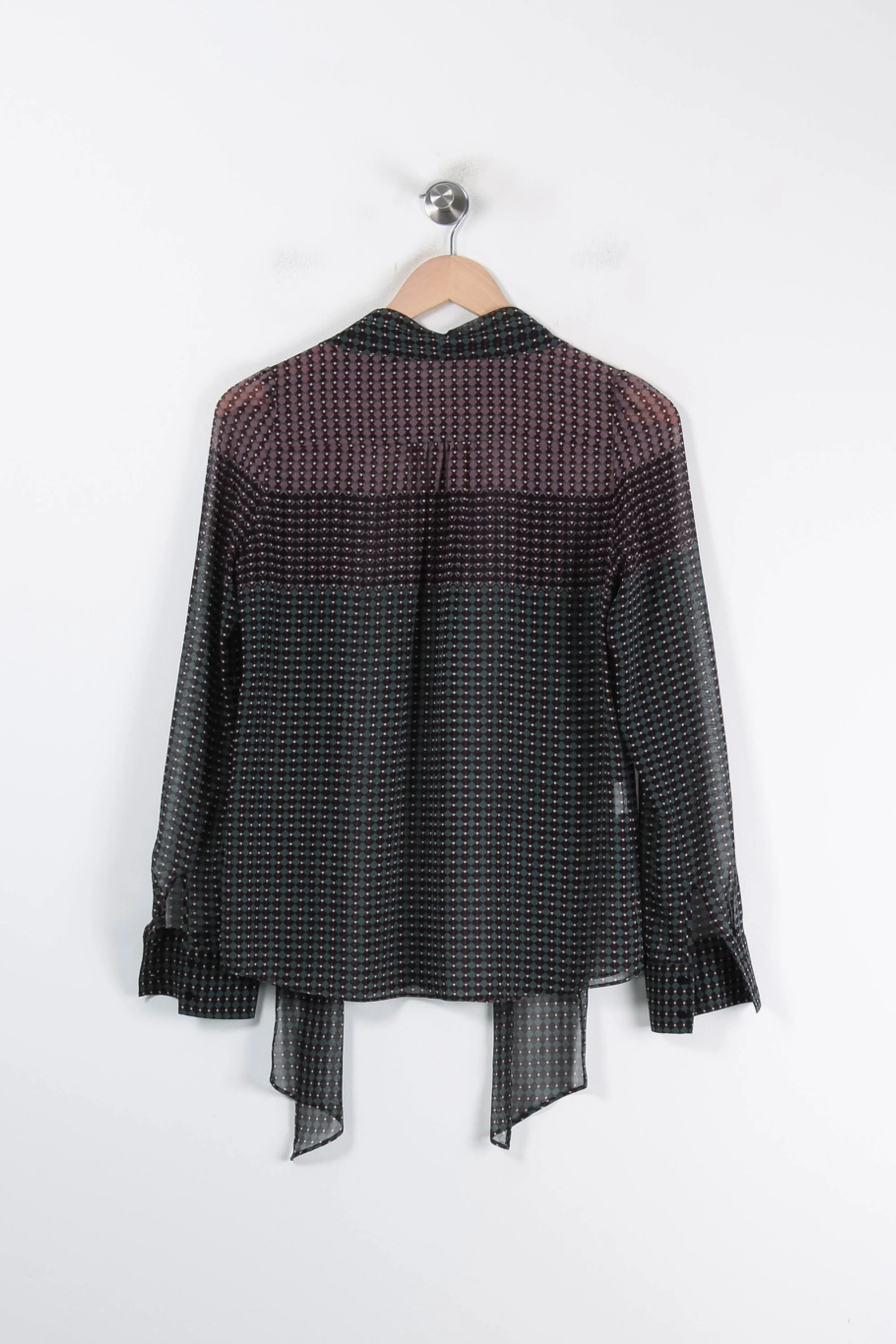 Blouse Noire et Bordeaux - Taille S/36 - Image 4