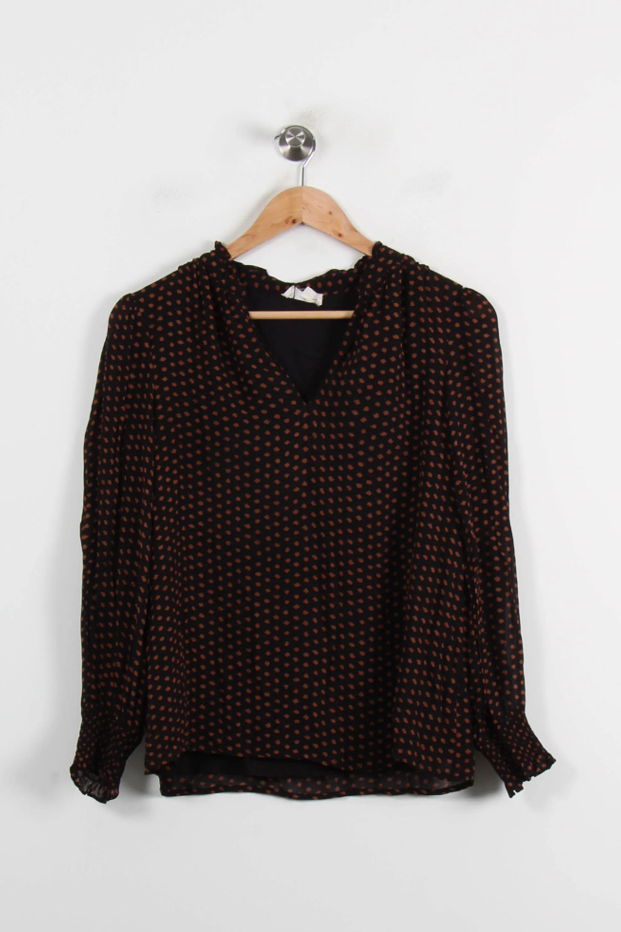 Blouse Noire et Marron - Taille XS/34 - Image 2