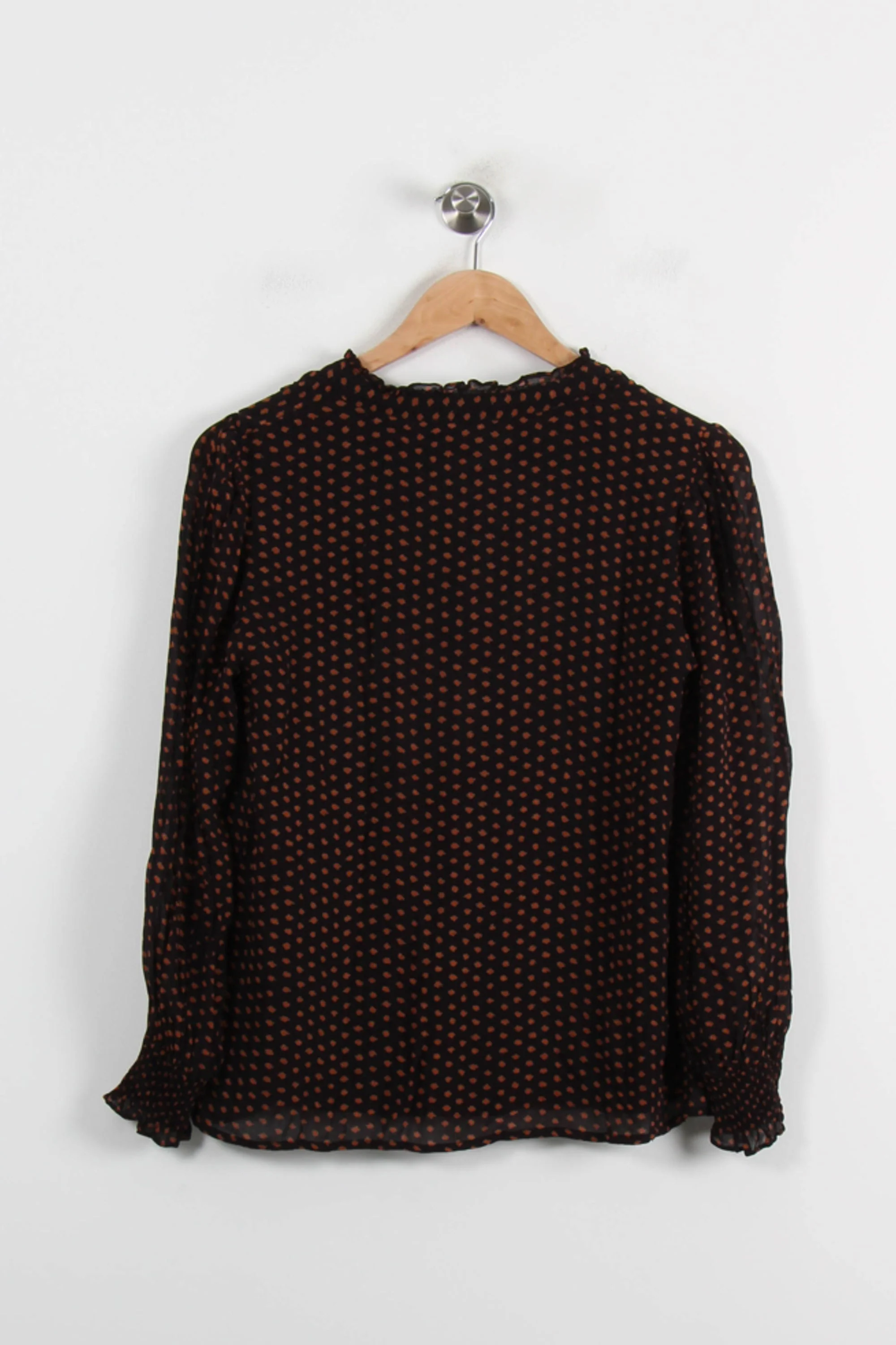 Blouse Noire et Marron - Taille XS/34 - Image 4
