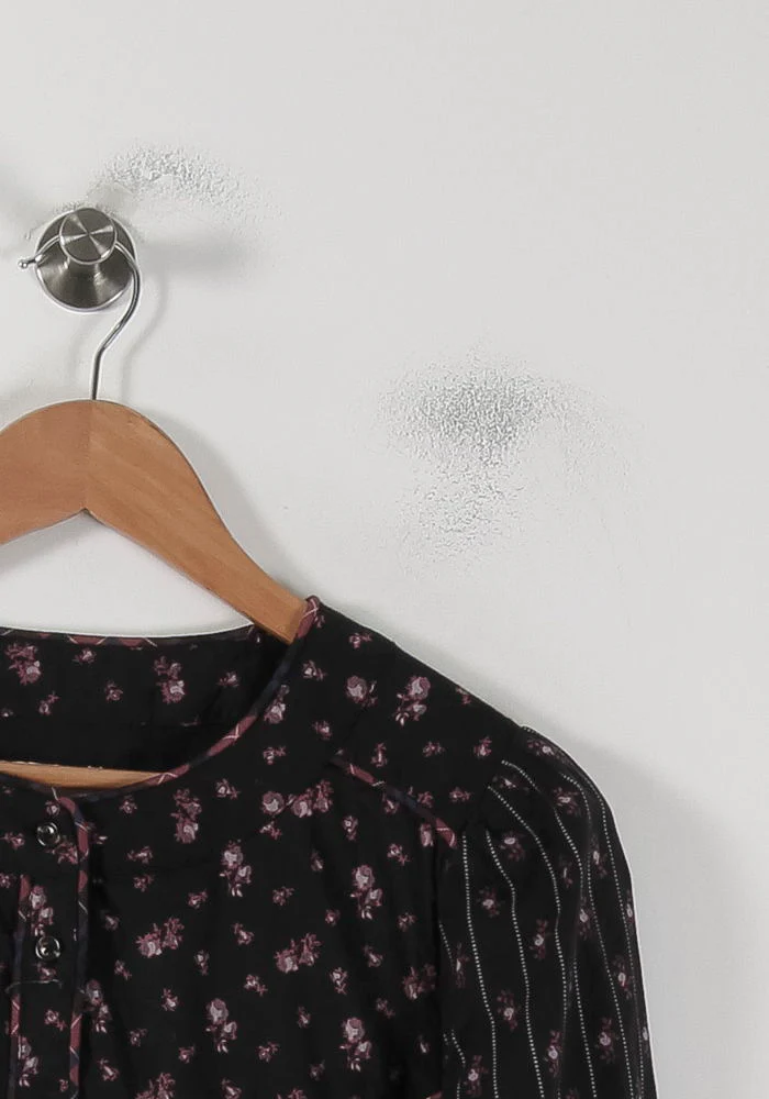 Blouse Noire et Rose - Taille L/40 - Image 3