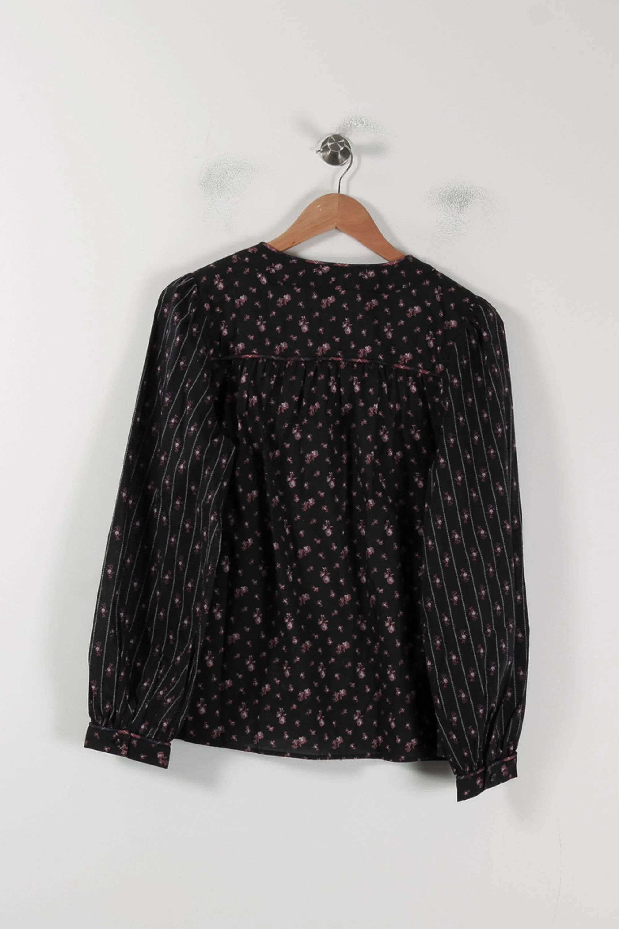 Blouse Noire et Rose - Taille L/40 - Image 4