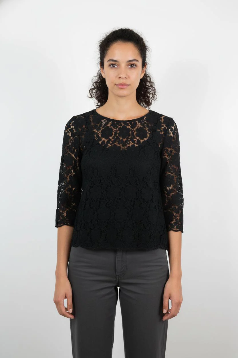 Blouse Noire - Taille M/38