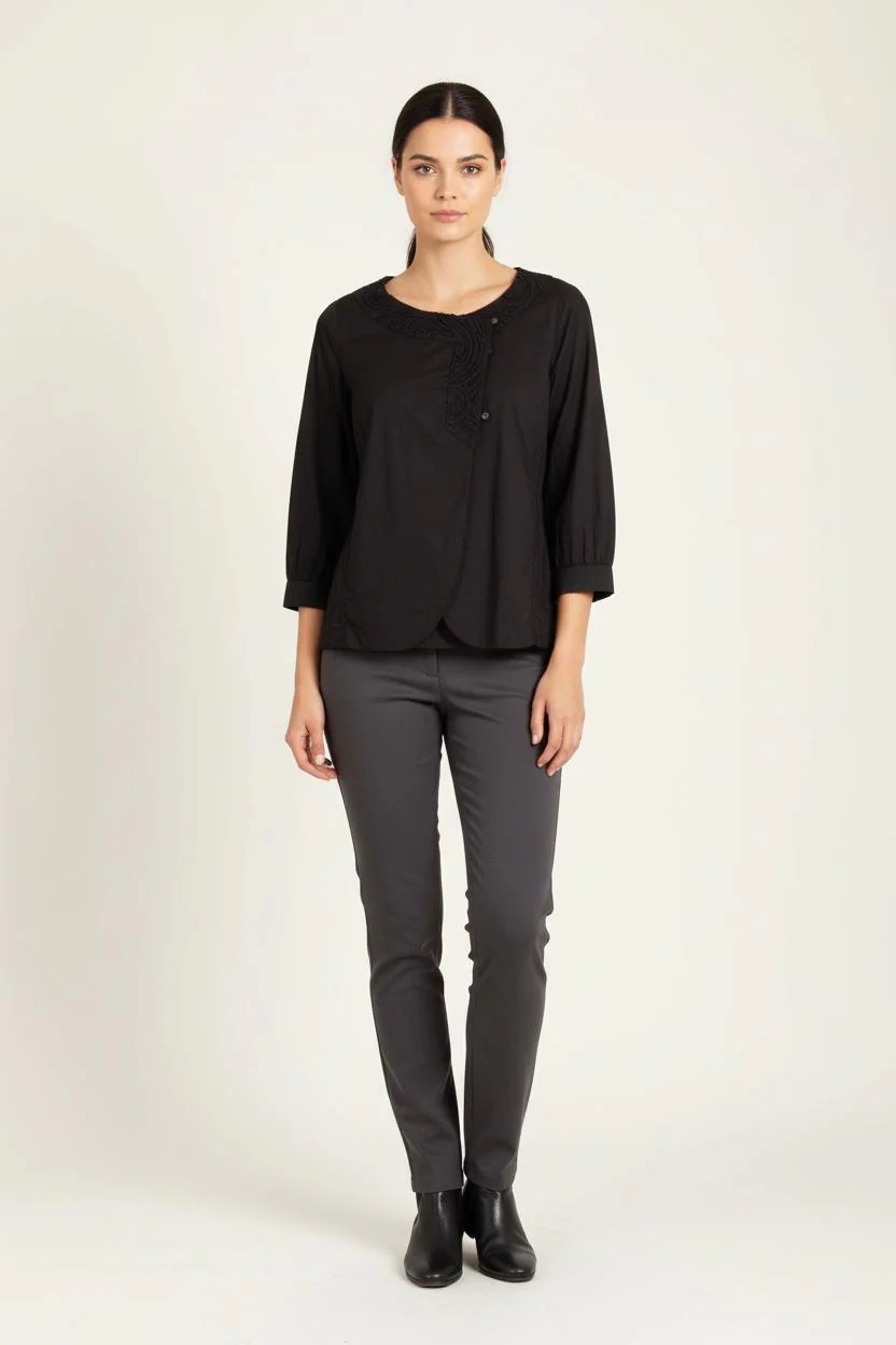 Blouse Noire - Taille S/36