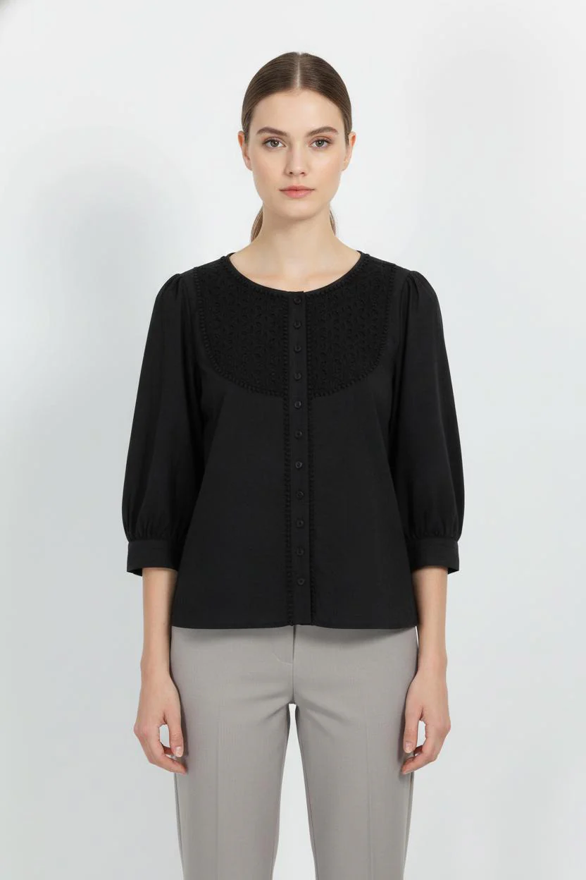 Blouse Noire - Taille S/36