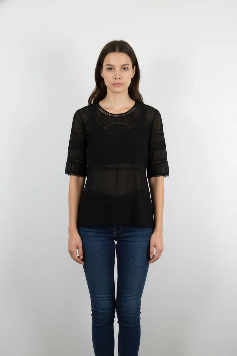 Blouse Noire - Taille XL/42