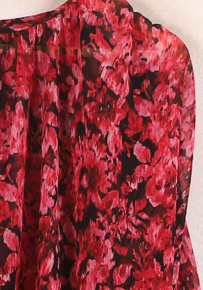 Blouse Rose et Noire - Taille L/40 - Image 3