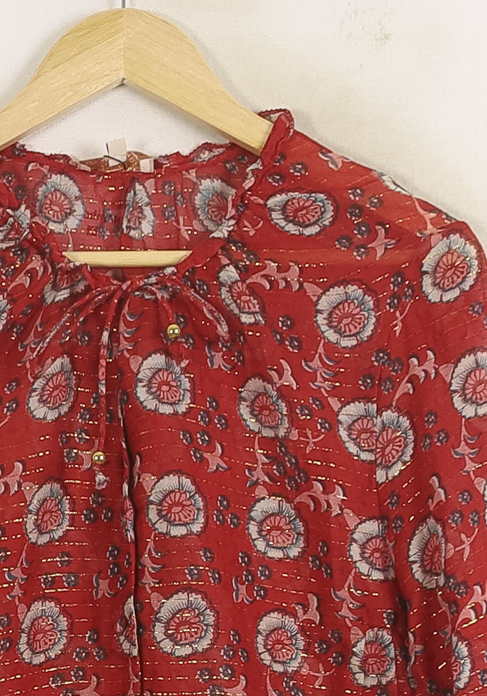 Blouse Rouge et Blanche - Taille S/36 - Image 3