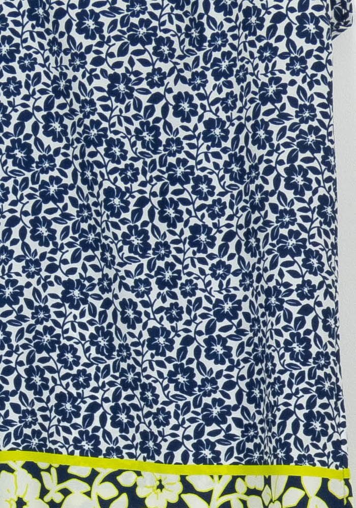 Blouse Sans Manches Bleu et Jaune - Taille S/36 - Image 3