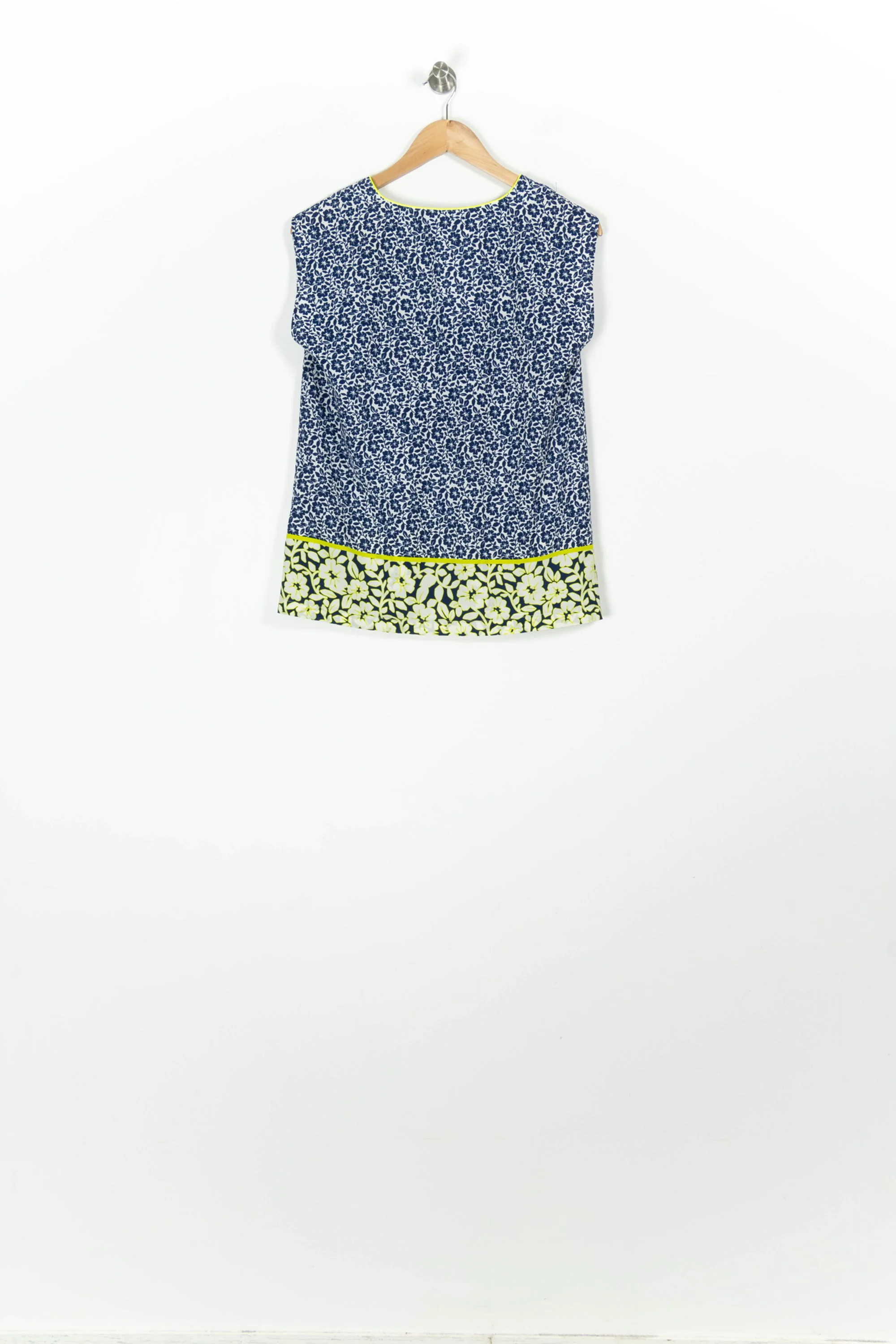 Blouse Sans Manches Bleu et Jaune - Taille S/36 - Image 4