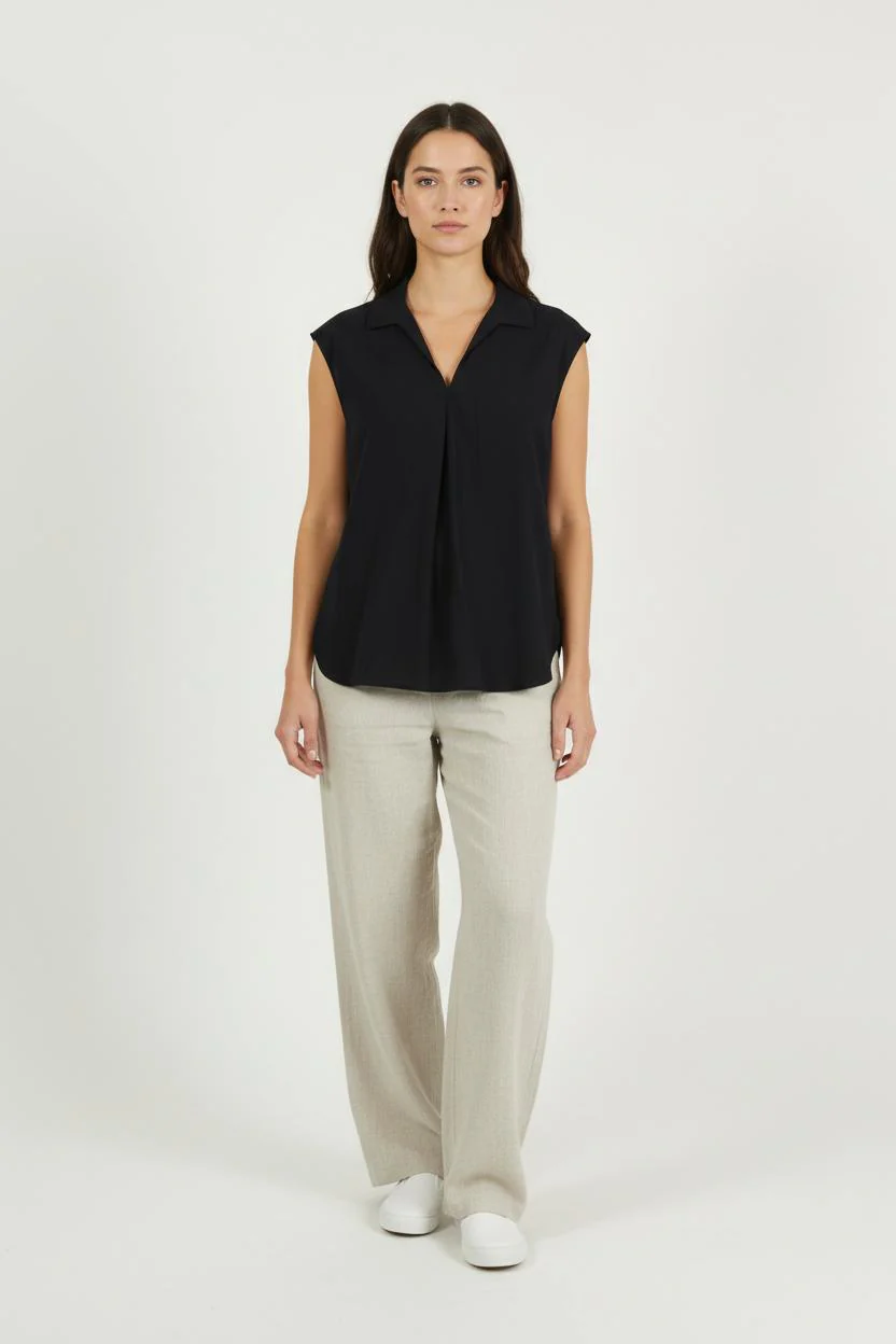Blouse Sans Manches Bleue - Taille S/36