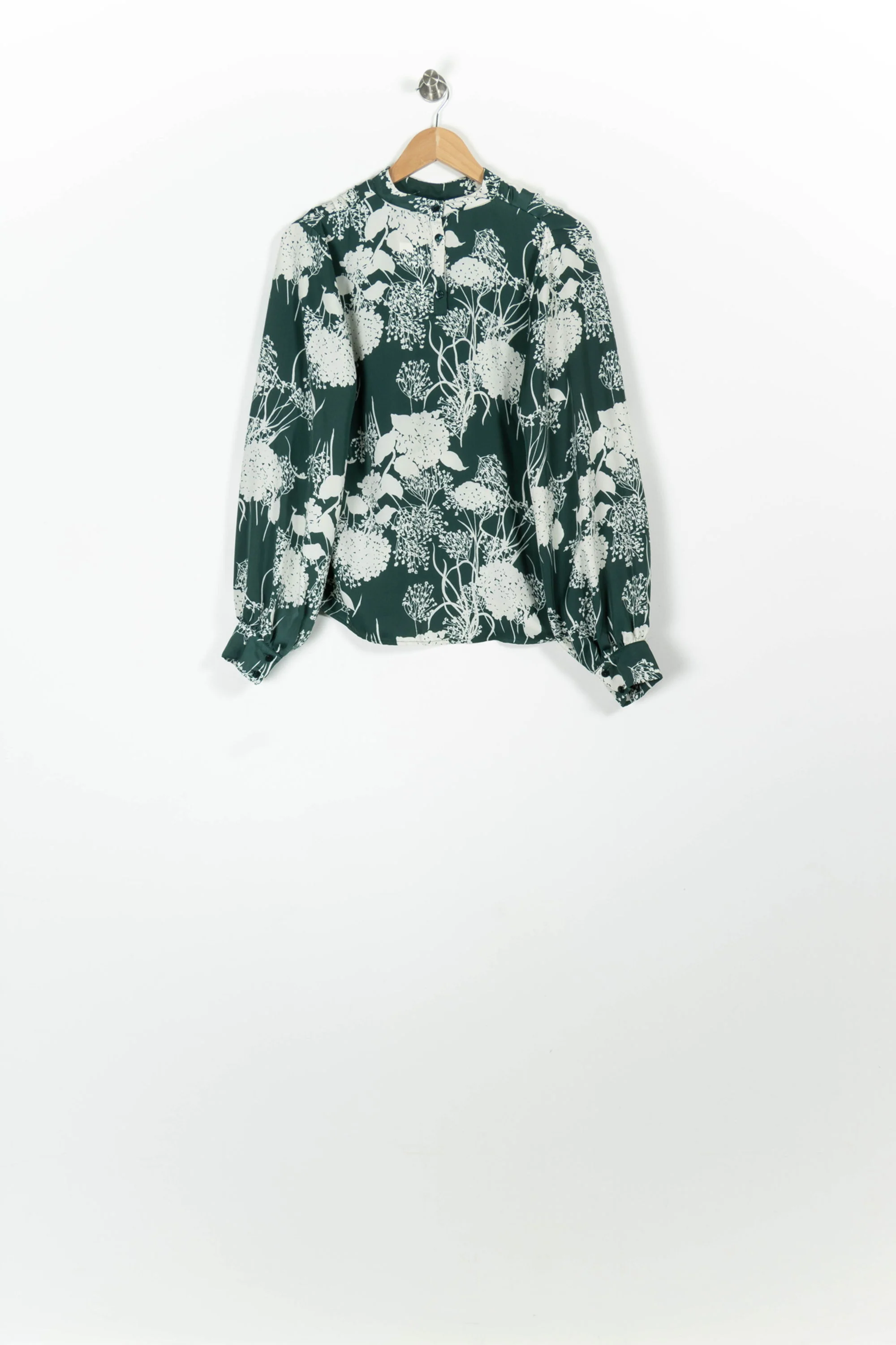 Blouse Verte et Blanche - Taille M/38 - Image 4