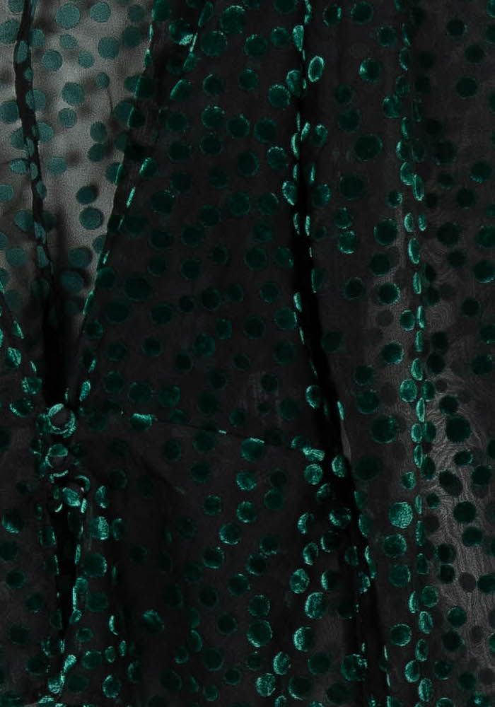 Blouse Verte et Noire - Taille S/36 - Image 3