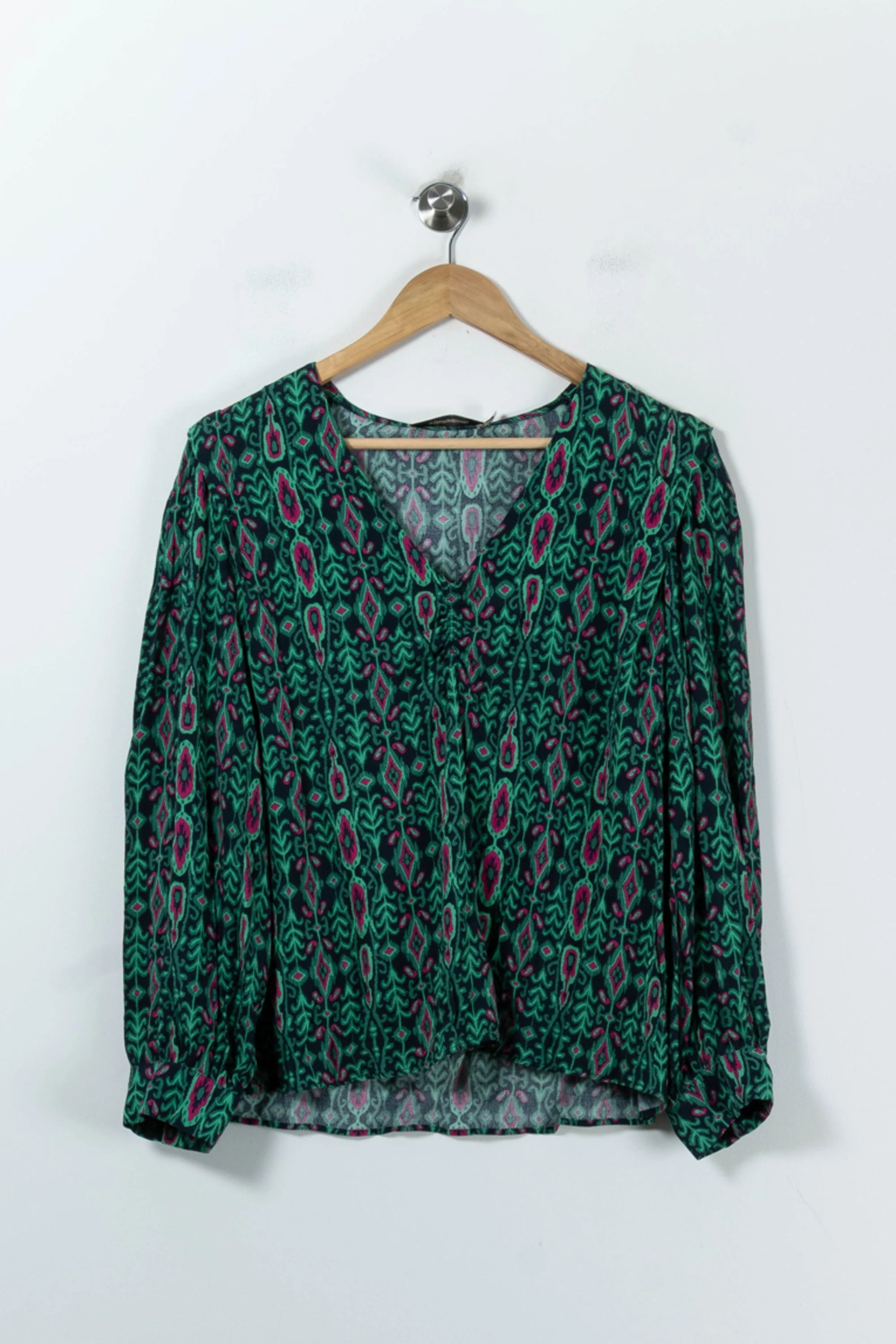 Blouse Verte et Rose - Taille XXL/44 - Image 2