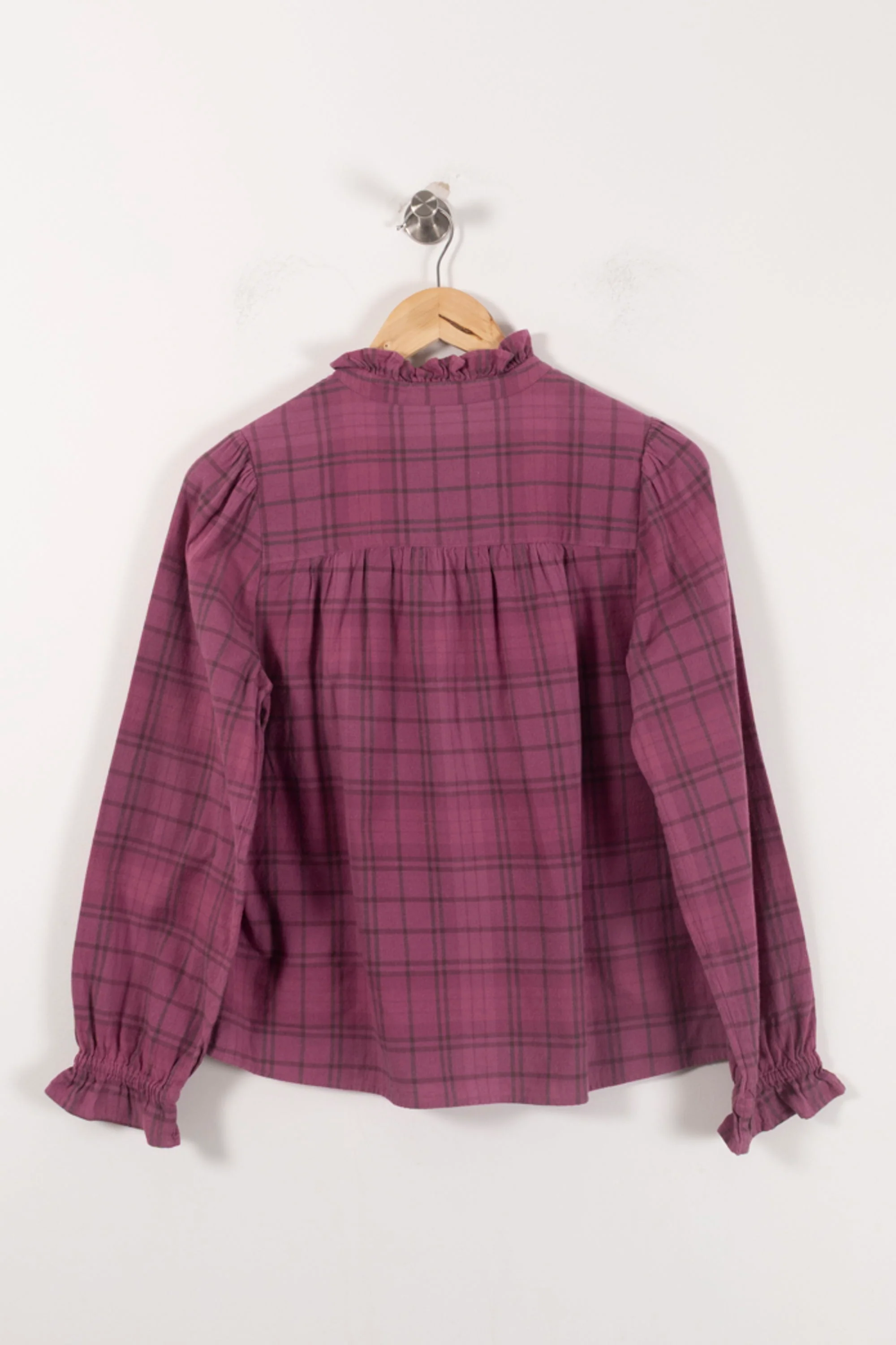 Blouse Violette à Carreaux - Taille XS/34 - Image 4