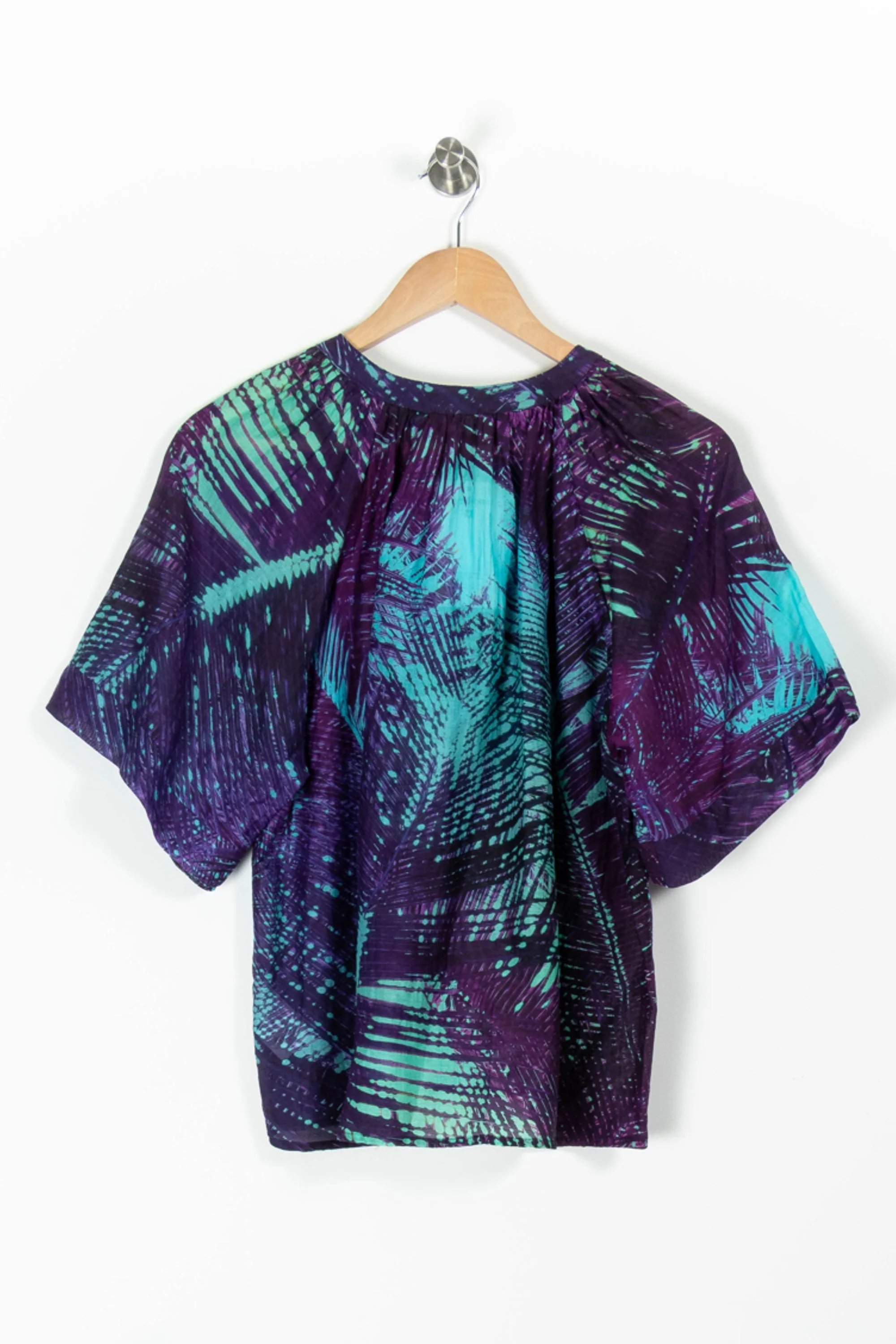 Blouse Violette et Bleue - Taille M/38 - Image 4