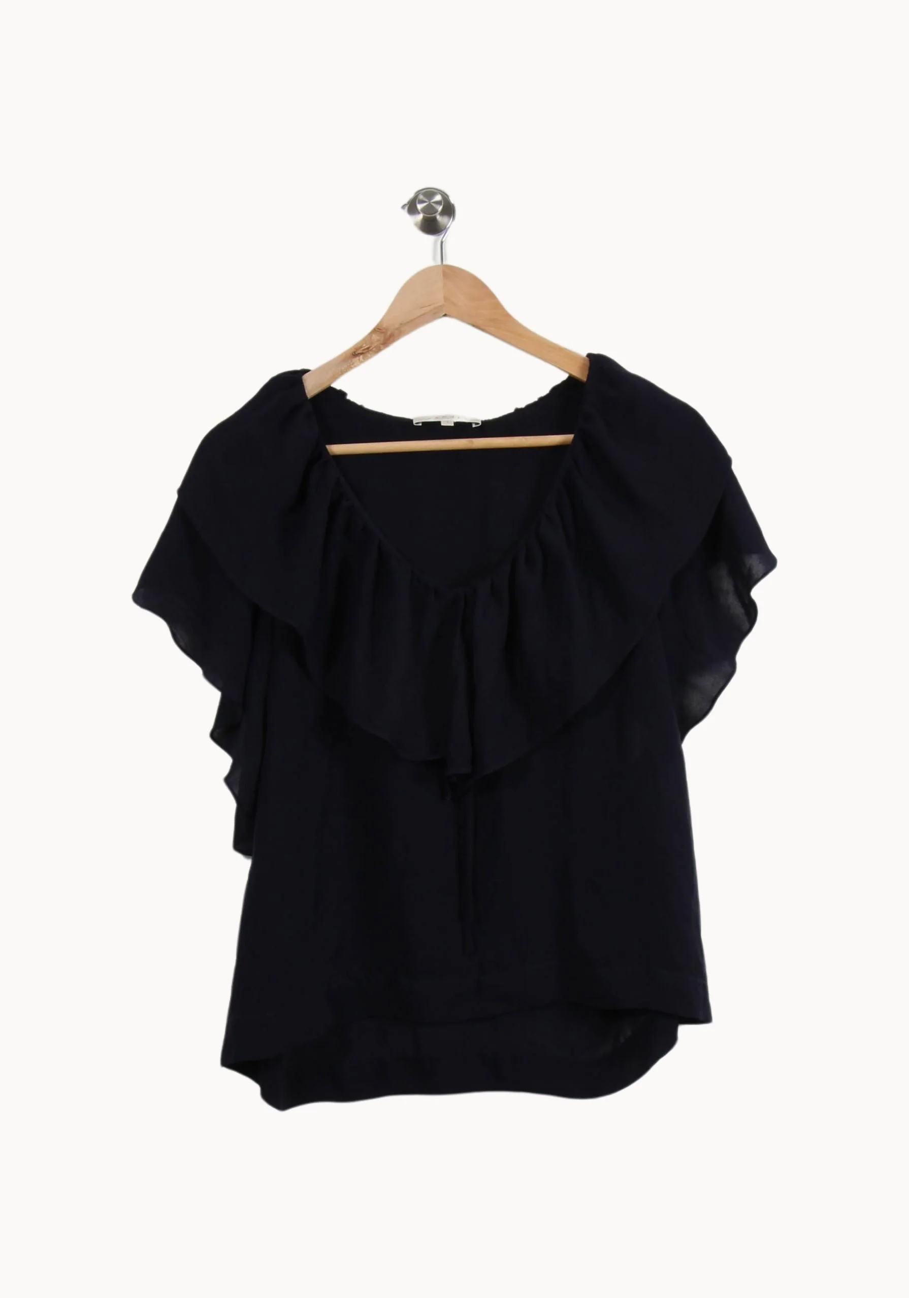 Blouse Volant Bleu - Taille S/36 - Image 2