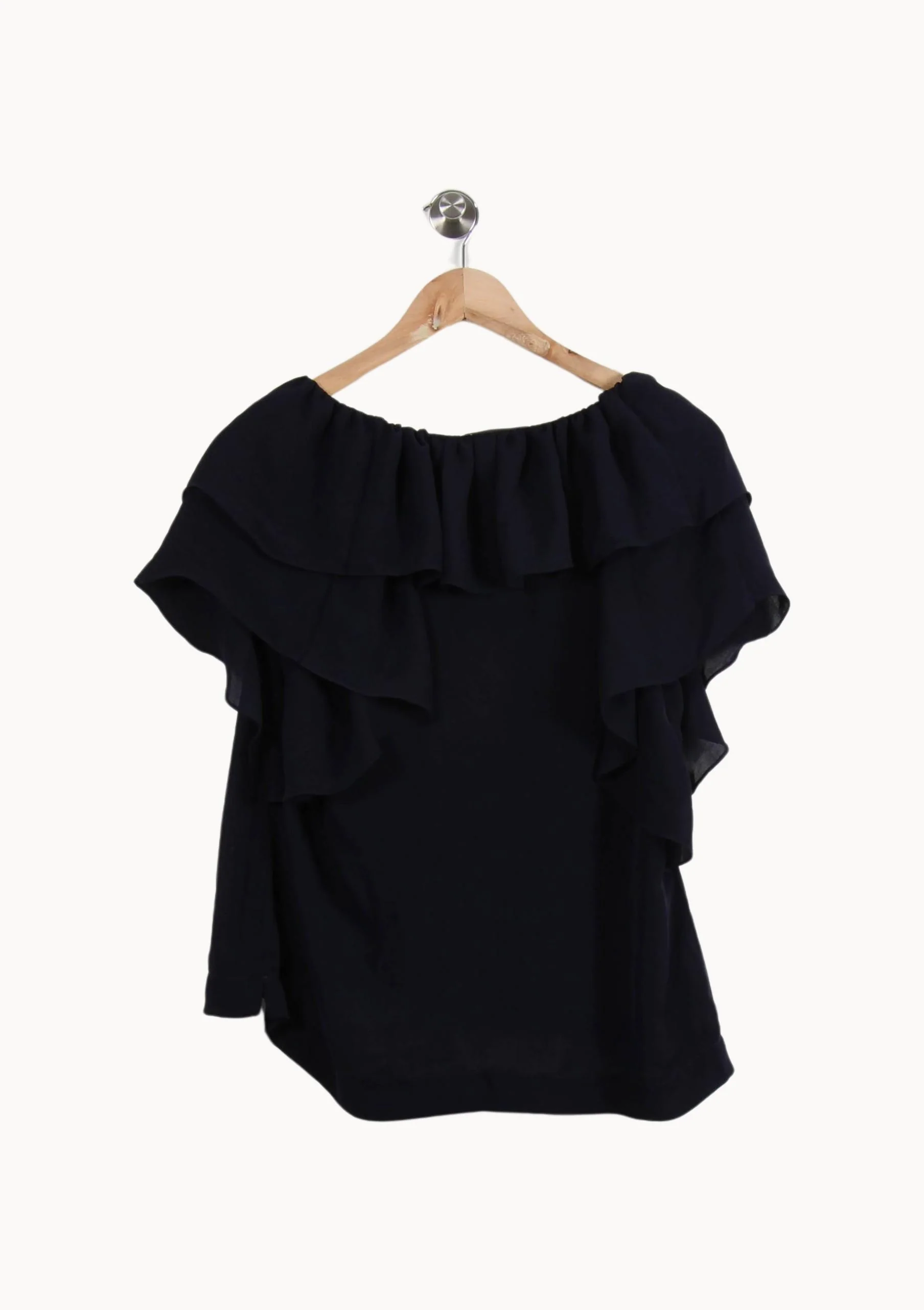 Blouse Volant Bleu - Taille S/36 - Image 4