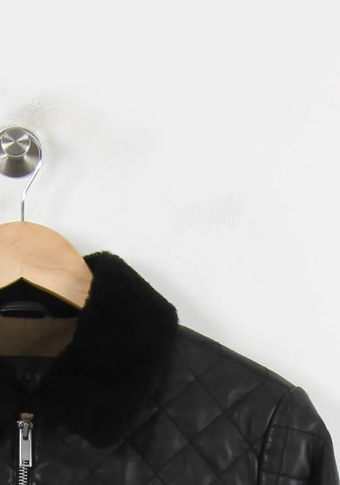 Blouson en Cuir Noir - Taille L/40 - Image 3