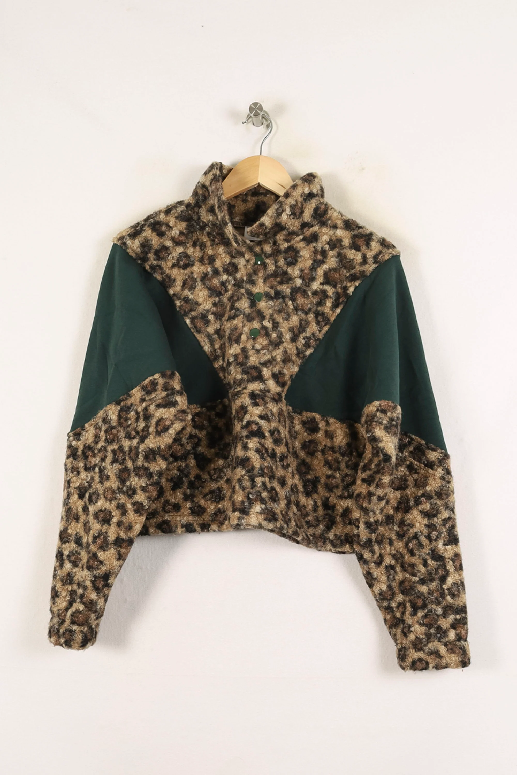 Blouson Léopard et Vert - Taille S/36 - Image 2